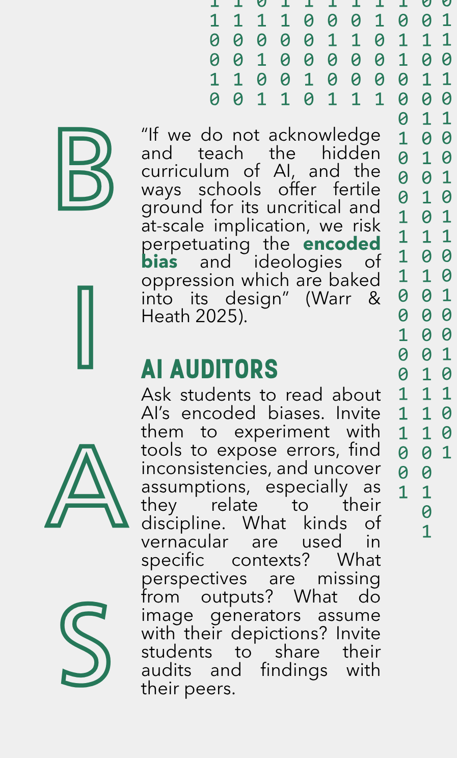 Bias Playing Card
