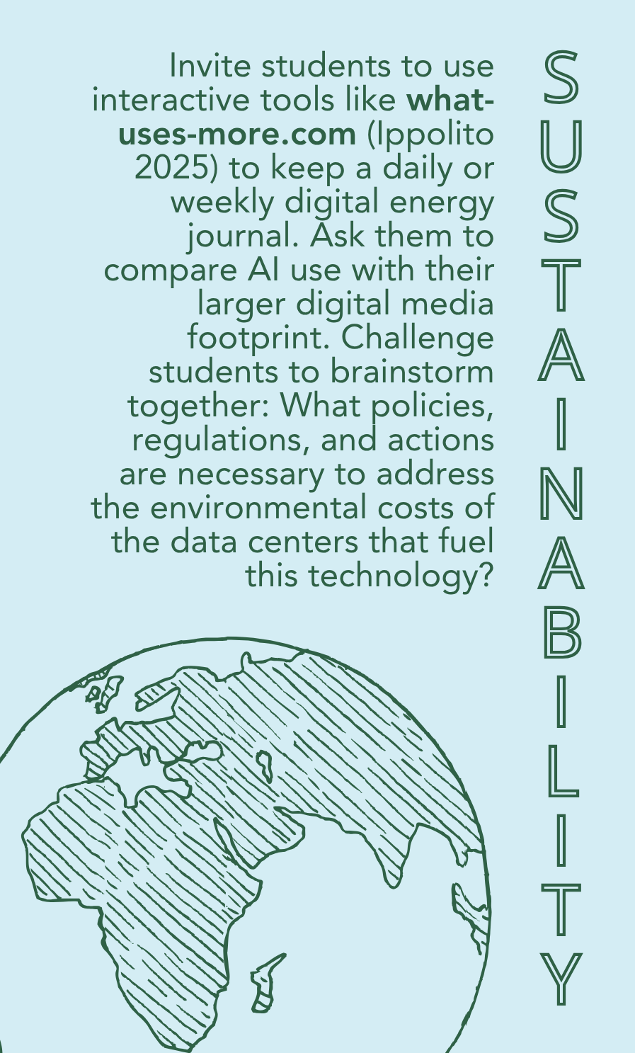 Sustainability Playing Card