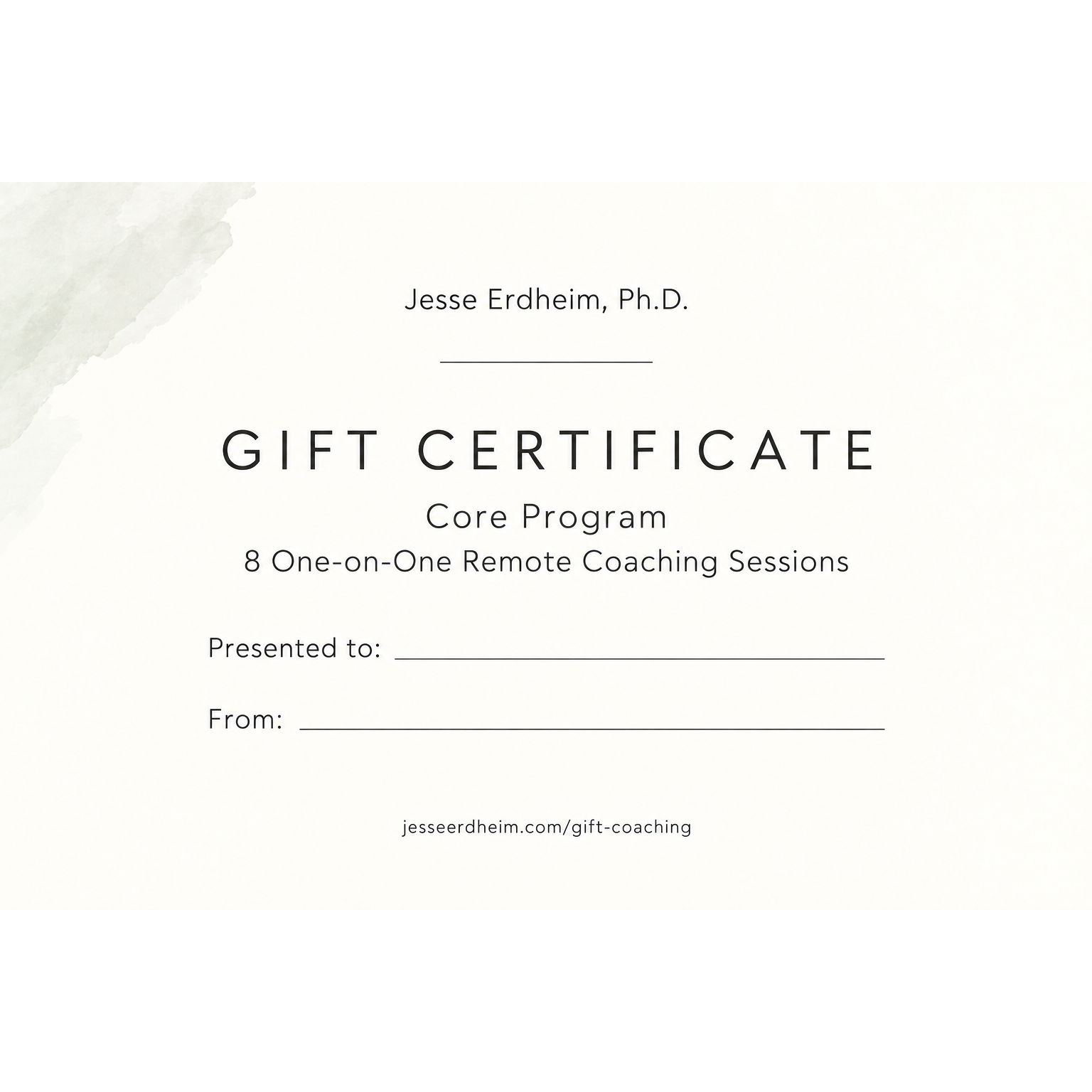 Gift Coaching — Core Program (8 Sessions)
