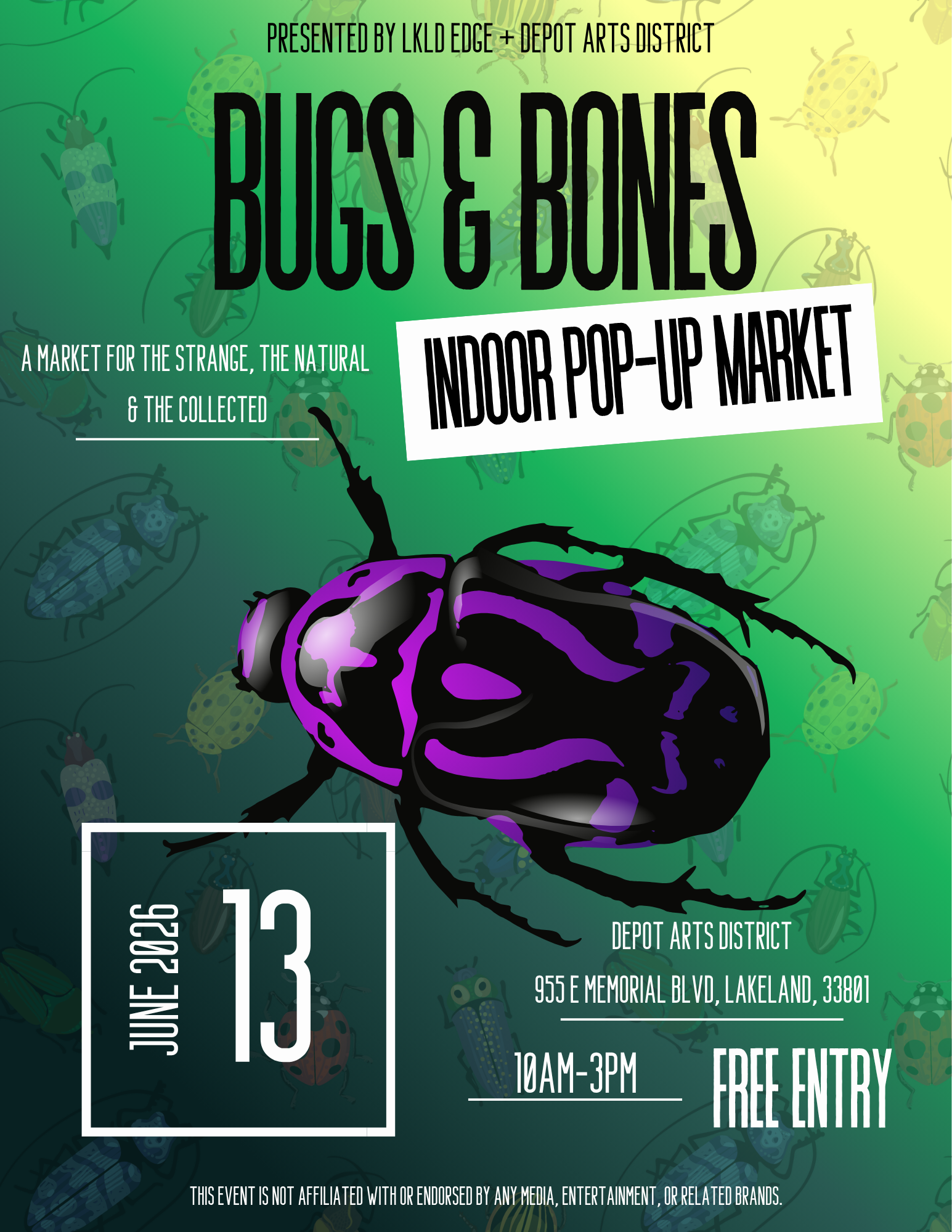 Bugs and Bones Indoor Pop-Up Market