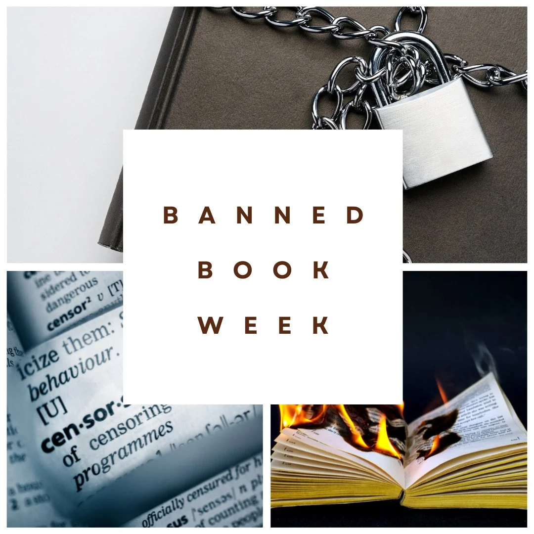 Happy Banned Book Week from the Hearth! Banned Book Week started in 1982 to fight a surge in book bans effecting libraries, schools, and bookstores. Join in continuing to fight censorship this week! #bannedbooksweek #americanlibraryassociation #savel