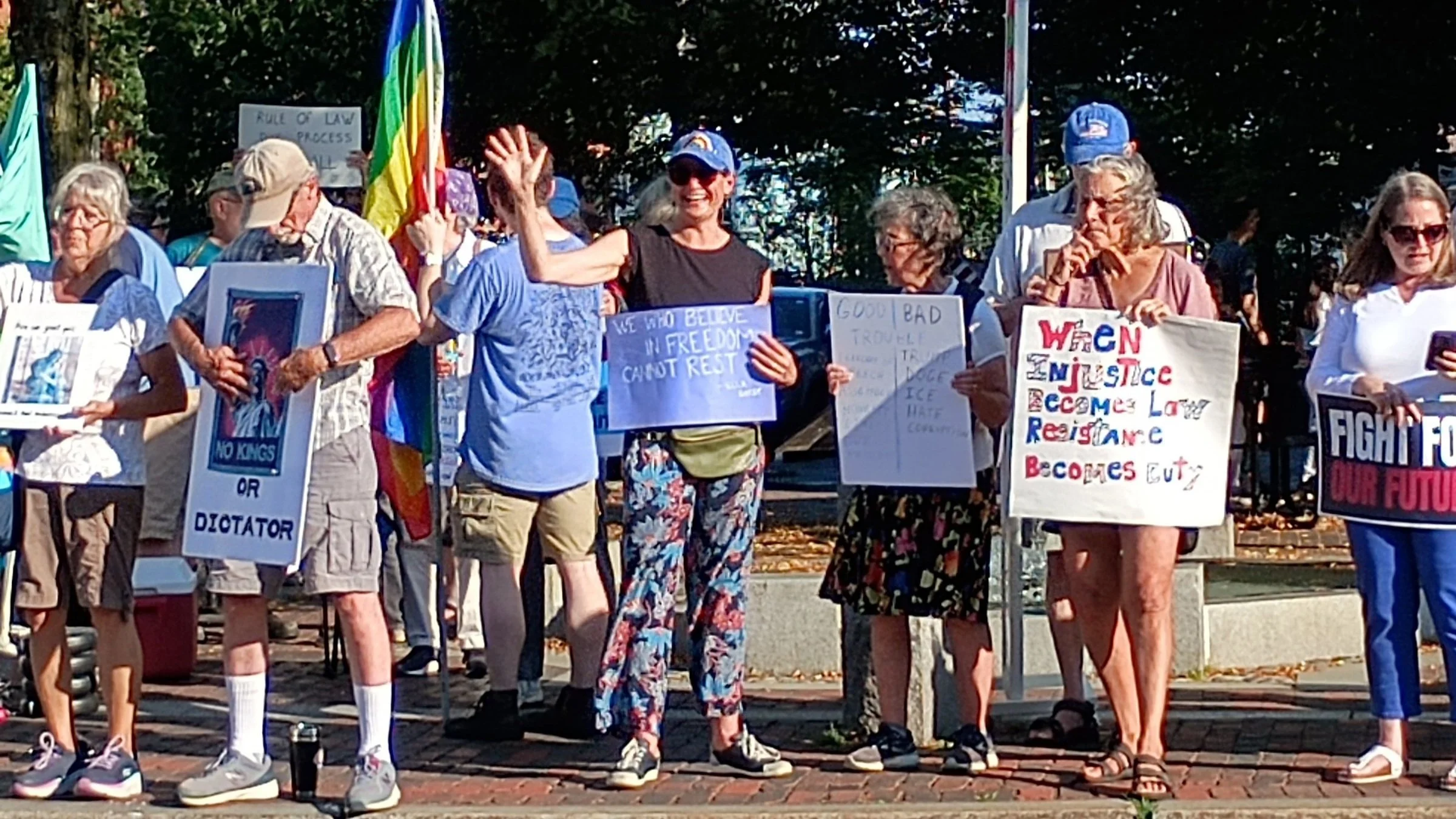 Carleigh attends the "Good Trouble Rally" in Portsmouth