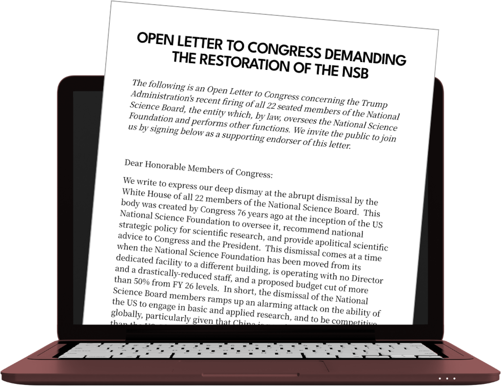 Image of laptop with open letter emerging from the screen
