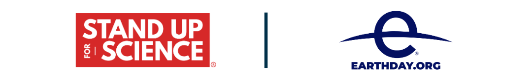 Stand Up for Science and Earthday dot org logos