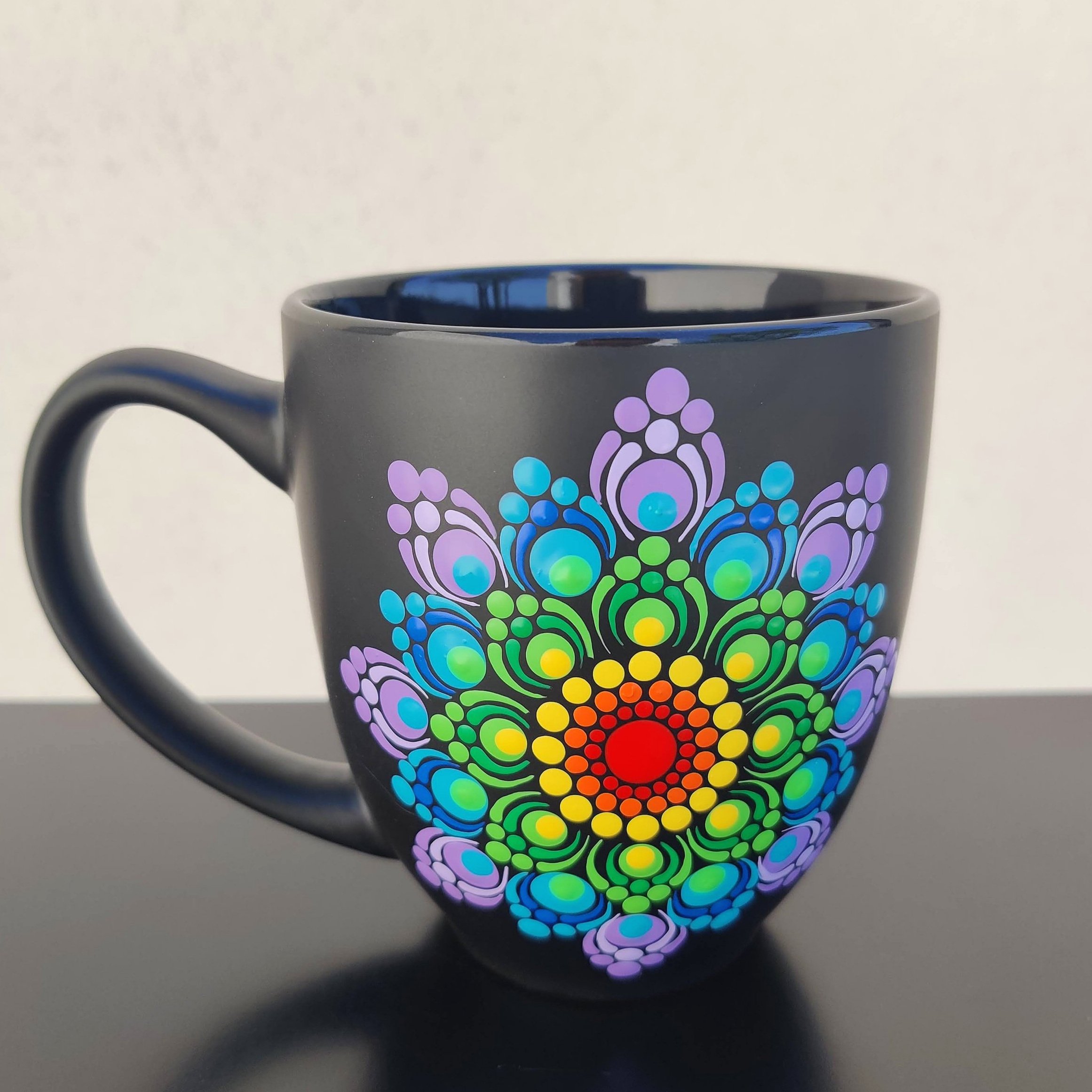 Rainbow Flower Mandala Mug
