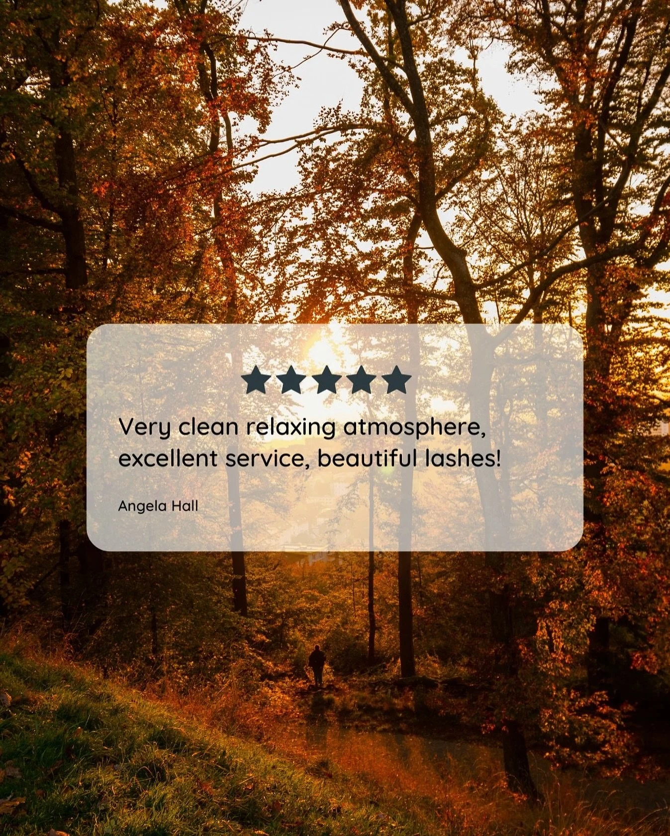 We love making every visit feel calm, intentional, and beautifully done. 🍂✨
Thank you, Angela, for trusting us with your lashes and sharing your experience &mdash; your words mean the world. 🤎

A relaxing atmosphere + excellent service = the Pink C