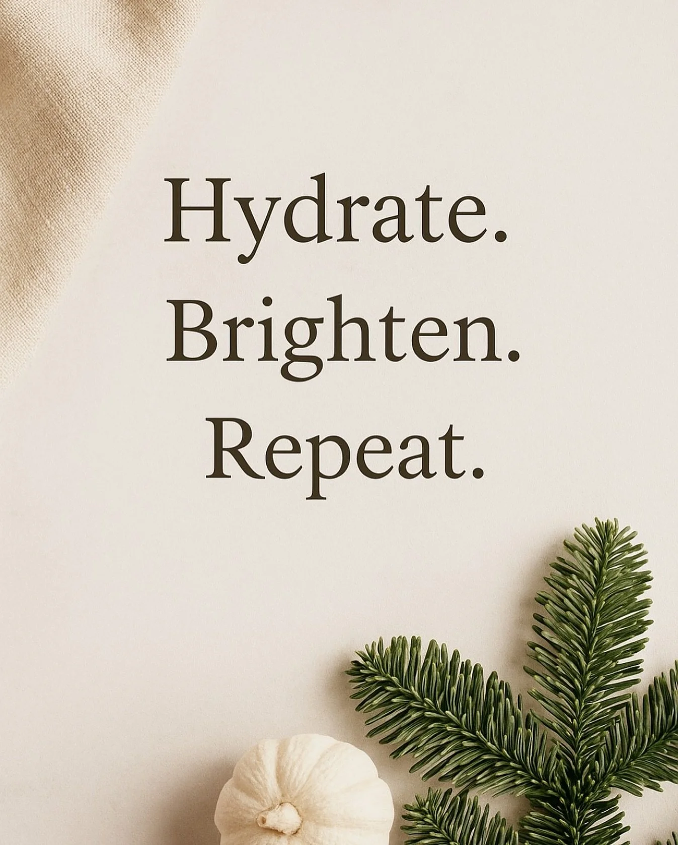 A gentle reminder to keep your glow routine simple this season:
Hydrate. Brighten. Repeat. 💧✨
Healthy skin never goes out of style &mdash; especially during the holidays

#skincarereminder #holidayglow #selfcareszn #cleanbeautyaesthetic #minimalmood