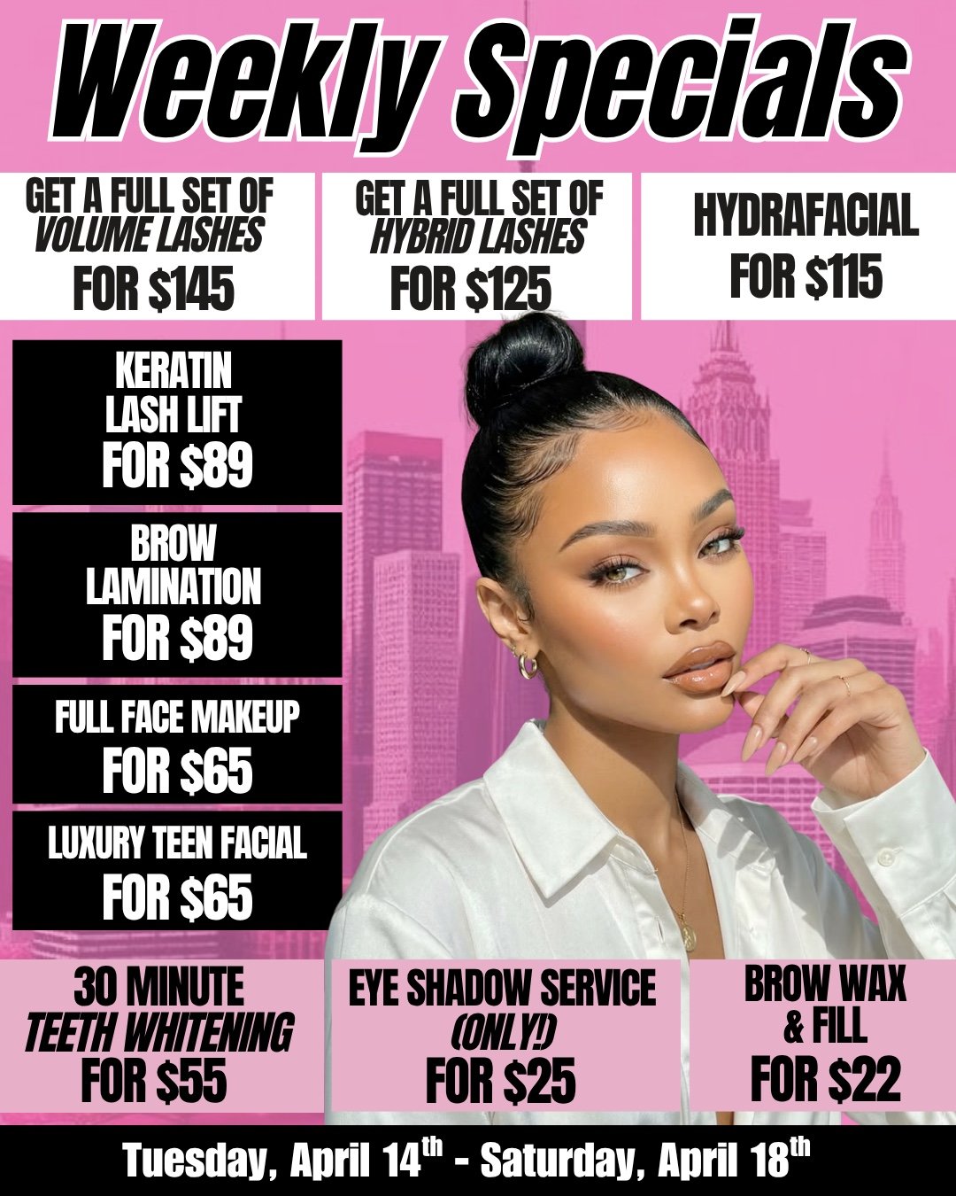 You want to look good&hellip; but not spend a fortune every time 😩

This week, you don&rsquo;t have to choose.

Lashes. Facials. Brows. Glow ups &mdash; all at prices that actually make sense 💅🏽✨

Same luxury&hellip; just better timing.

Go book i