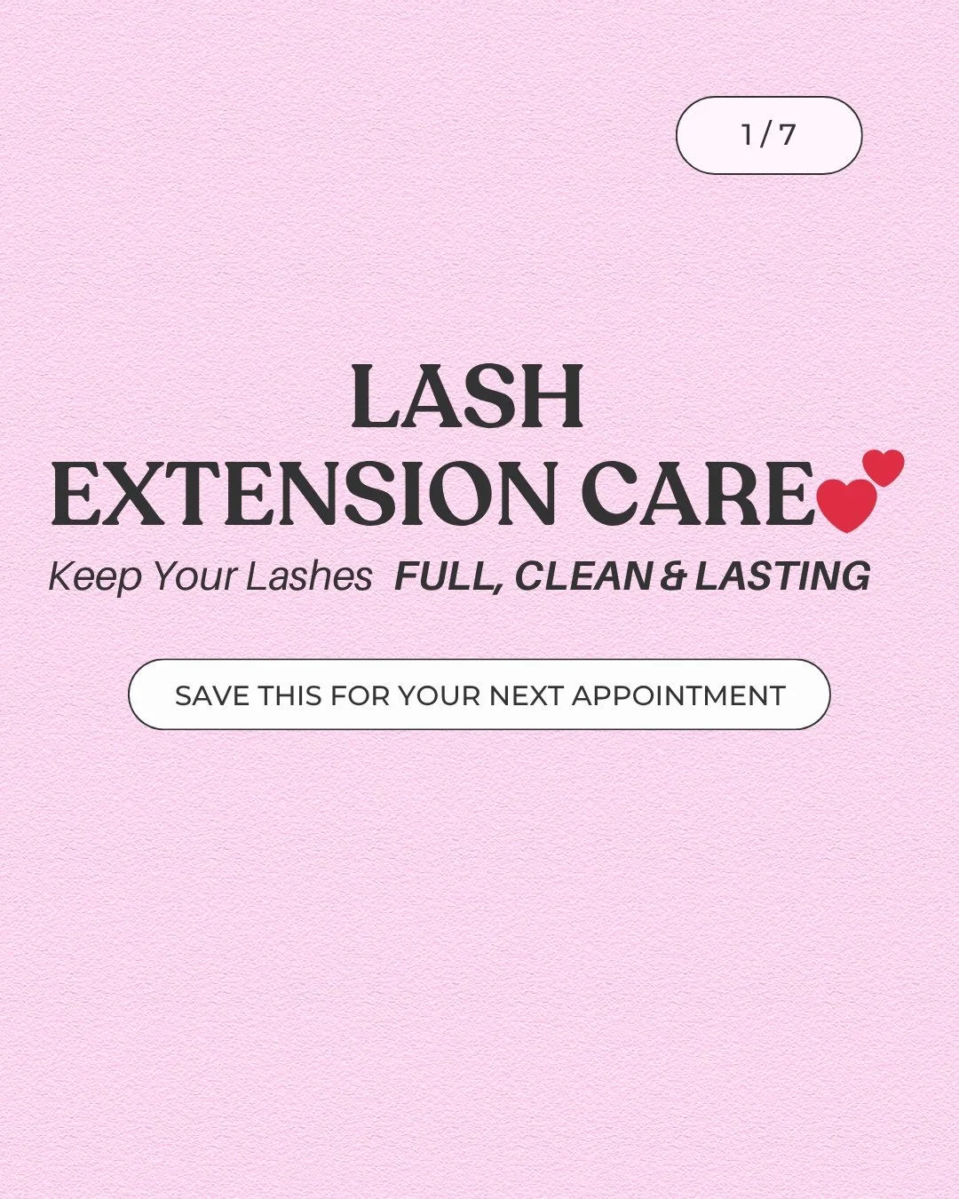 If your lashes don&rsquo;t last&hellip; it&rsquo;s not always your tech 👀

The first 48 hours will either make or break your set.

And what you do after? That&rsquo;s what keeps them FULL.

Save this so you don&rsquo;t waste your next appointment 💕