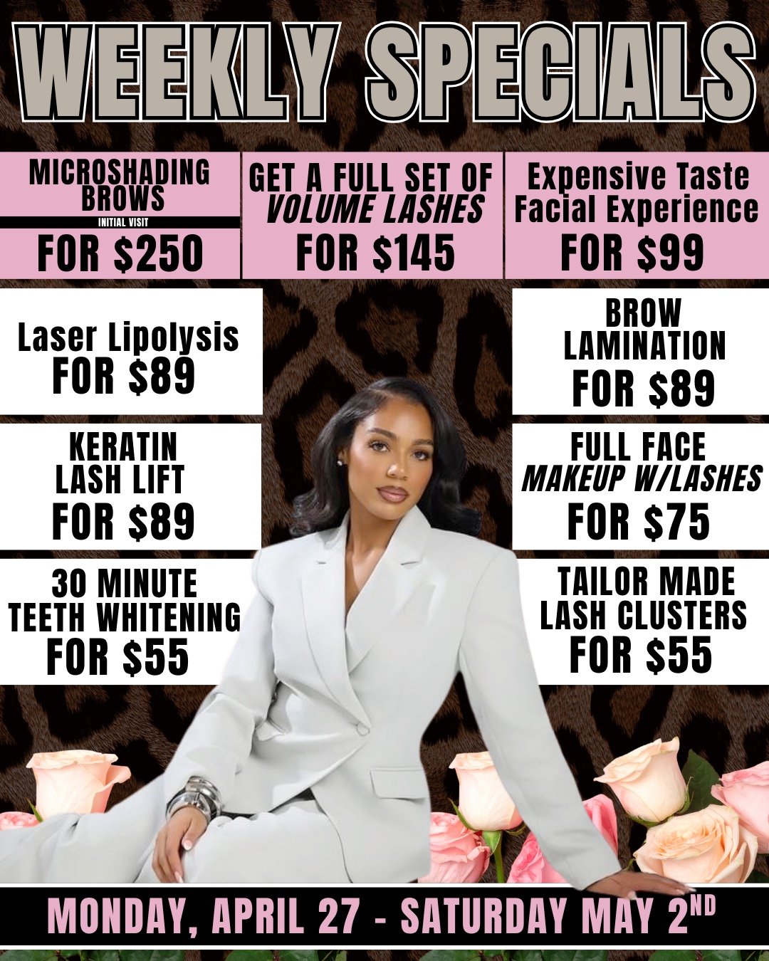 Starting at $55&hellip; don&rsquo;t think, just book 👀

This week only &mdash; lashes, brows, facials &amp; more on special.

No overthinking.
No &ldquo;I&rsquo;ll book later.&rdquo;

Because by then&hellip; it&rsquo;s gone.

Spots are already filli