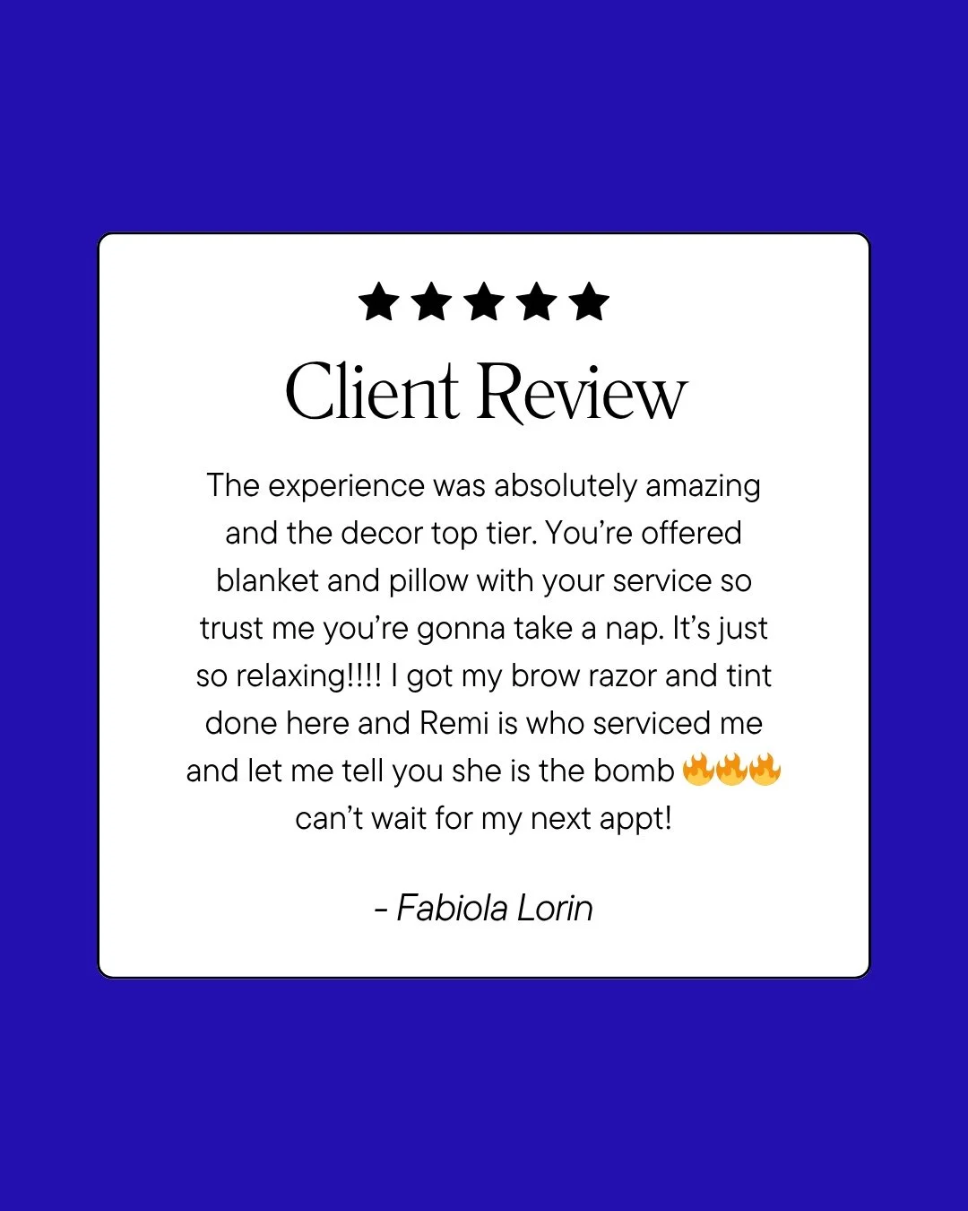 5 stars and another happy client 💙✨

&ldquo;The experience was absolutely amazing&hellip;&rdquo; 🥹
From the relaxing atmosphere to the luxury touches during your service, this is exactly the experience we want every client to have at Pink Caviar.

