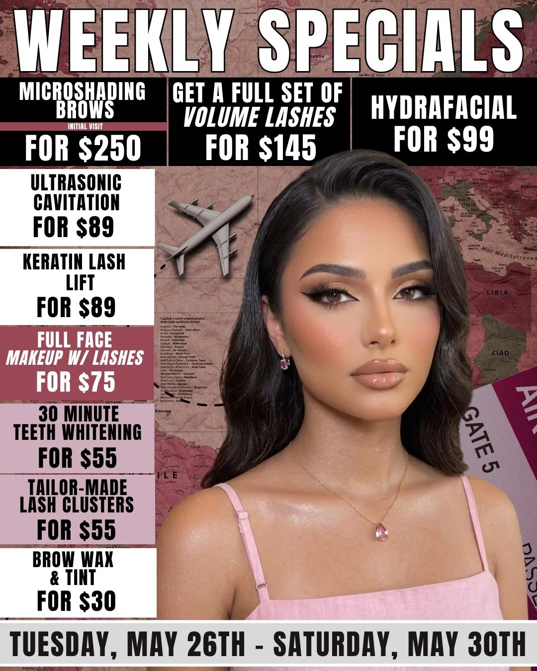 This is your sign to stop putting yourself last 👏🏽✨
Pink Caviar Weekly Specials are here ALL WEEK with luxury beauty services at prices you don&rsquo;t want to miss.

✨ Volume Lash Full Set &mdash; $145
✨ Hydrafacial &mdash; $99
✨ Microshading Brow