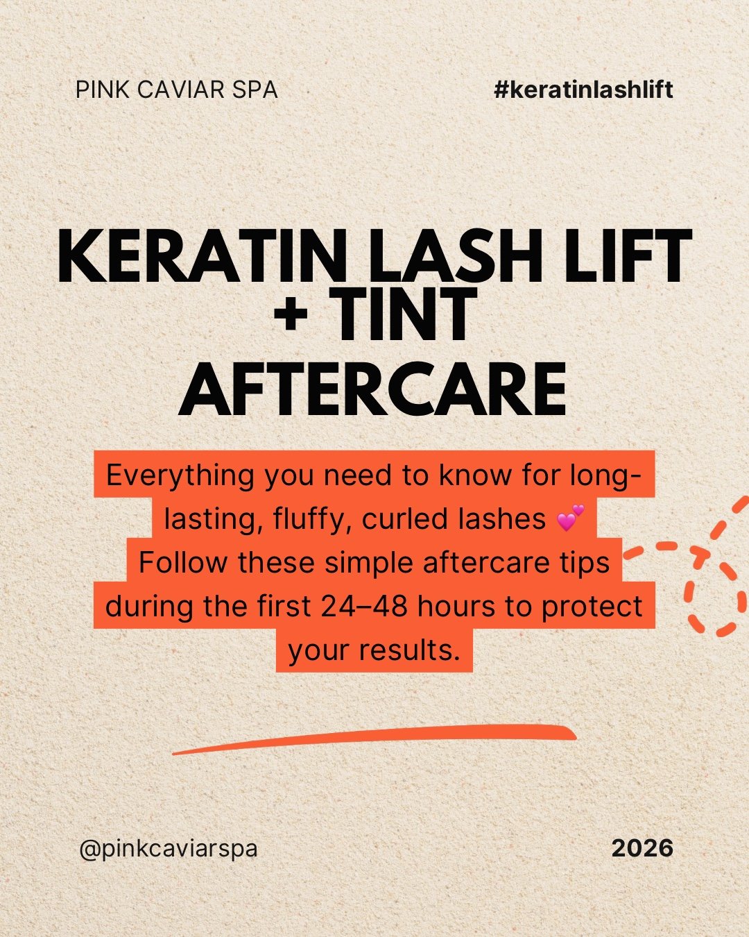 Your Keratin Lash Lift + Tint aftercare matters ✨💕

Want your lashes to stay fluffy, lifted, curled, and glossy for as long as possible? Follow these simple aftercare tips during the first 24&ndash;48 hours after your appointment.

A little extra ca