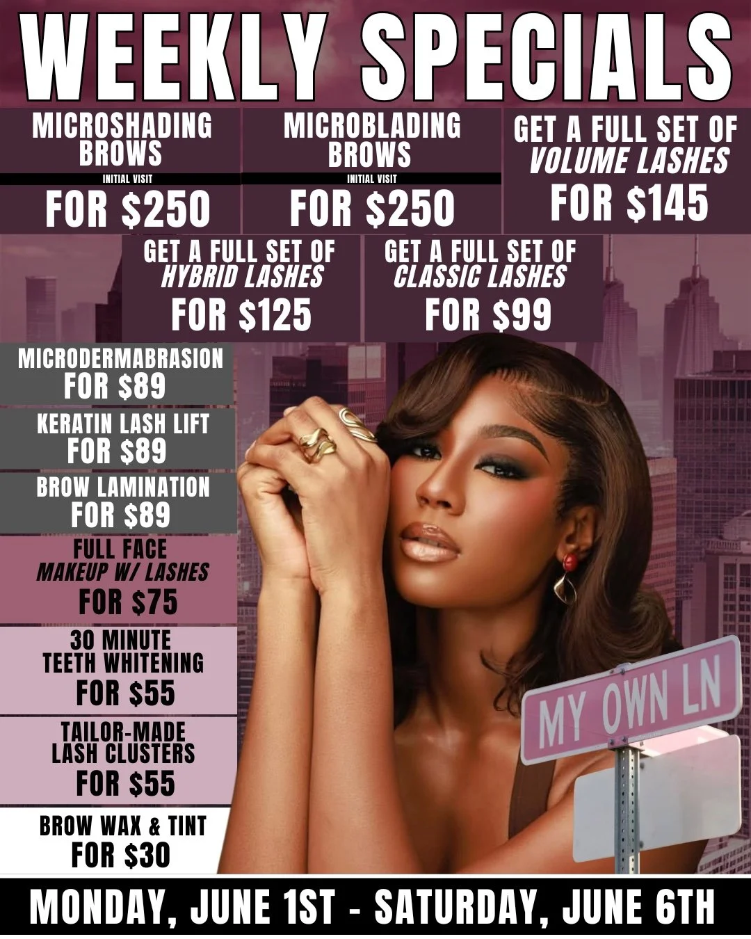 🚨 WEEKLY SPECIALS ARE HERE, McDonough 👀💖

Your favorite luxury beauty destination just dropped deals you do NOT want to miss. Whether you&rsquo;ve been thinking about lashes, brows, teeth whitening, makeup, or a full beauty refresh&hellip; this is