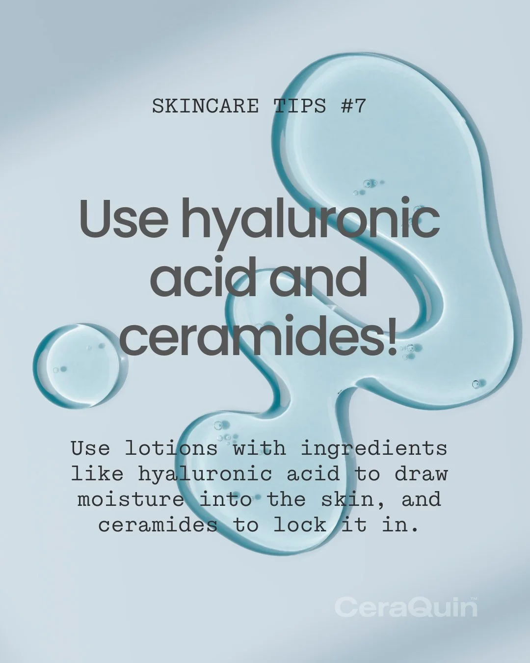 🧖&zwj;♀️ Simple formula: Hyaluronic acid + Ceramides = Lasting hydration. 
LINK IN BIO 🔗

.
.
.
#CeraQuin #Skin #SimpleSkincare #Glow #SkinHealth #HyaluronicAcid #skincare #health #salicylicacid #ceramides #collagen #hydration #antioxidants #follow