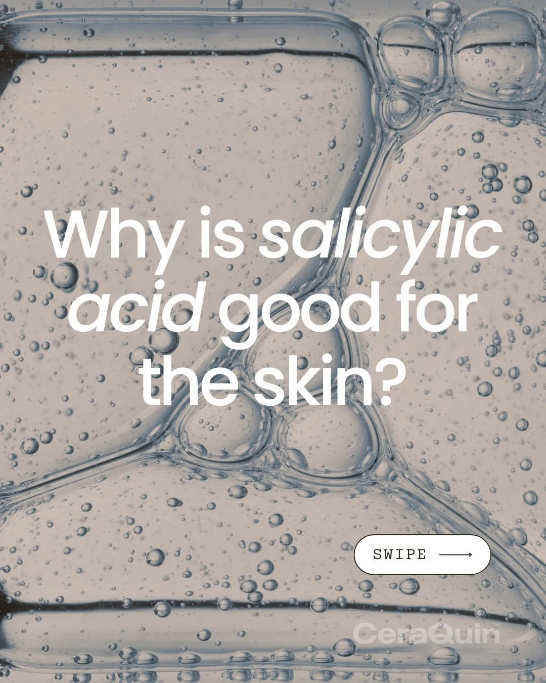 ✨ Let&rsquo;s talk Salicylic Acid ✨
Our Ceraquin cleansers both have salicylic acid, This BHA is a pore-cleansing pro &mdash; it dives deep to break down excess oil, dead skin, and buildup that cause blackheads and breakouts. The result? Clearer, smo