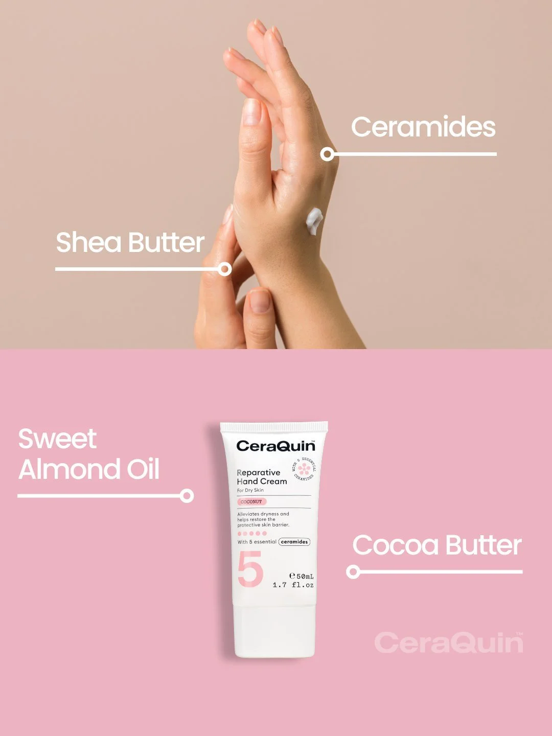 Nourish your hands with our Reparative Hand Creams ✨ 
Ceramides &ndash; Strengthen the skin barrier
Shea Butter &ndash; Deeply nourish and soften skin
Sweet Almond Oil &ndash; Moisturise and smooth skin
Cocoa Butter &ndash; Lock in moisture and impro