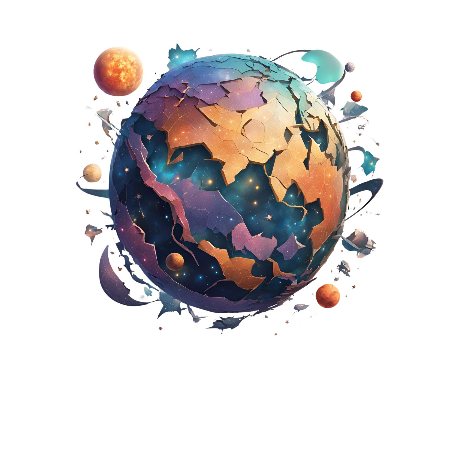Earlyan planet Super Noova. An unstable planet with its surface moving and changing. Super Noova written in text below it.