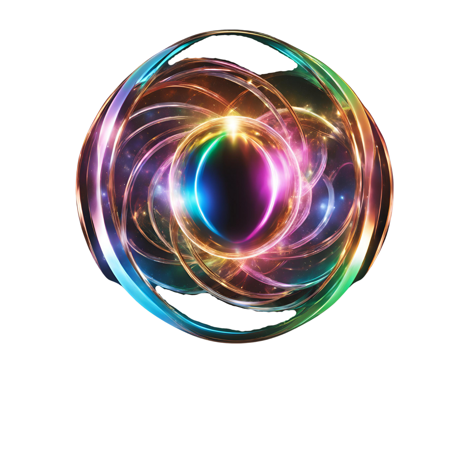 Mischieverse origin Chrome Dome. A series of multicolor chrome rings circling each other. Chrome Dome in text below it.