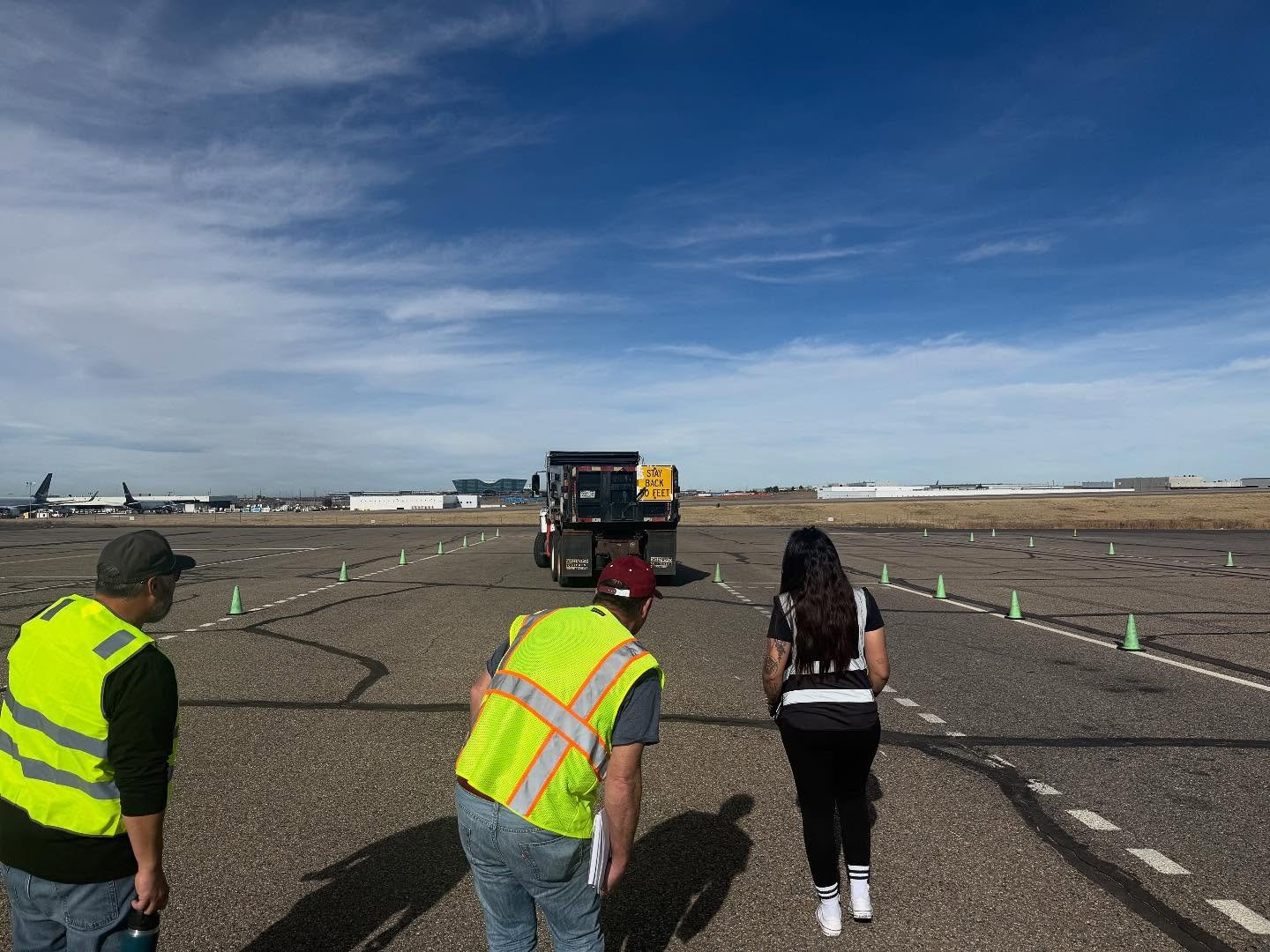 Teaching our guys the forward offset maneuver. The forward offset is one of four maneuvers required on the skills portion of the CDL test. #drivepointcdlacademy