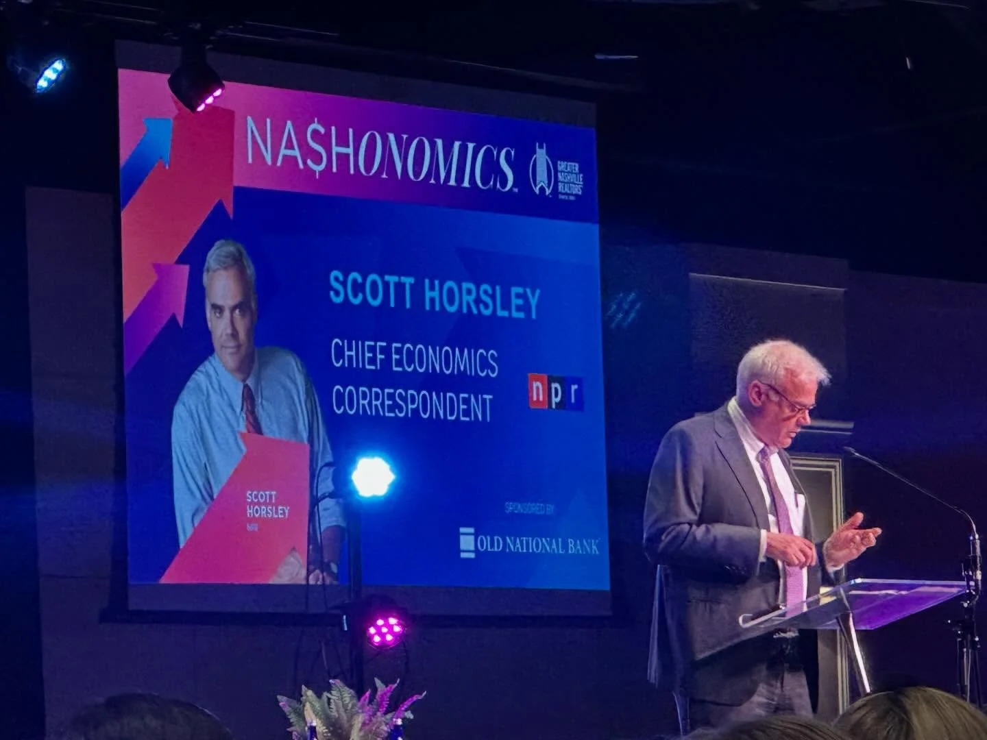 Thank you to Scott Horsley, Chief Economics Correspondent at NPR, for traveling to Nashville and sharing his insights at @greaternashrealtors Nashonomics event.