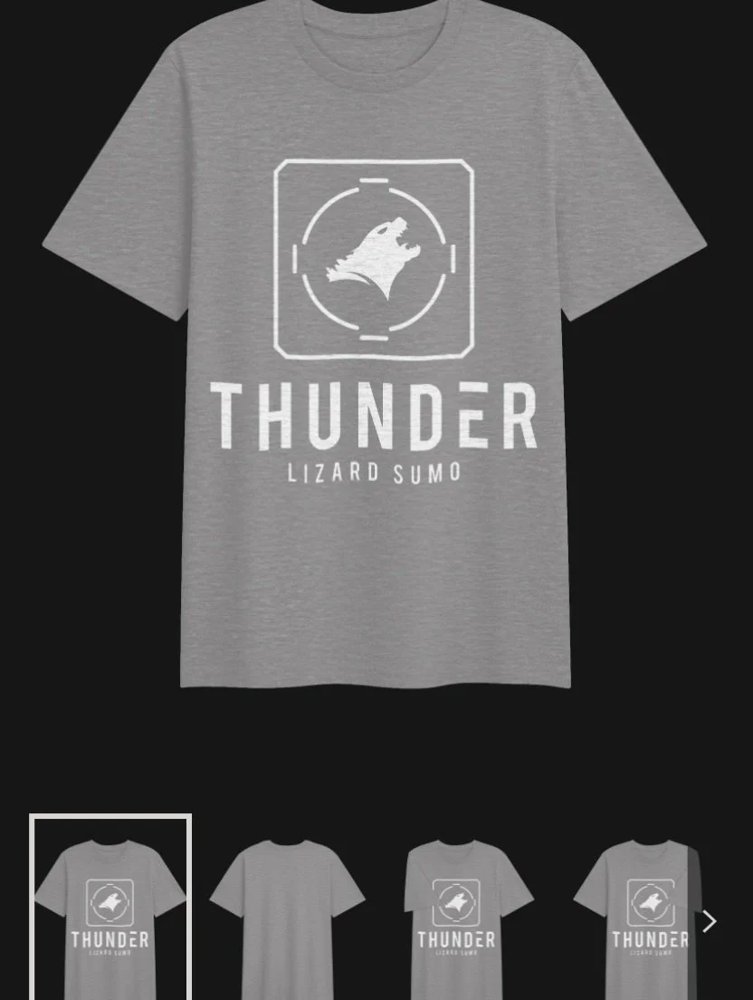 Im designing merch for our club! Each purchase gives us $3 to use for future trips or gear for our dohyo! Check out the shop! thunder-lizard-sumo-shop.fourthwall.com