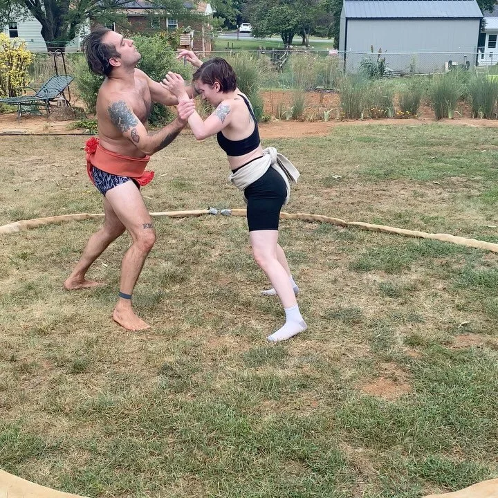 In the hot air and they were sweaty&hellip; sometimes it&rsquo;s hard to sumo lol