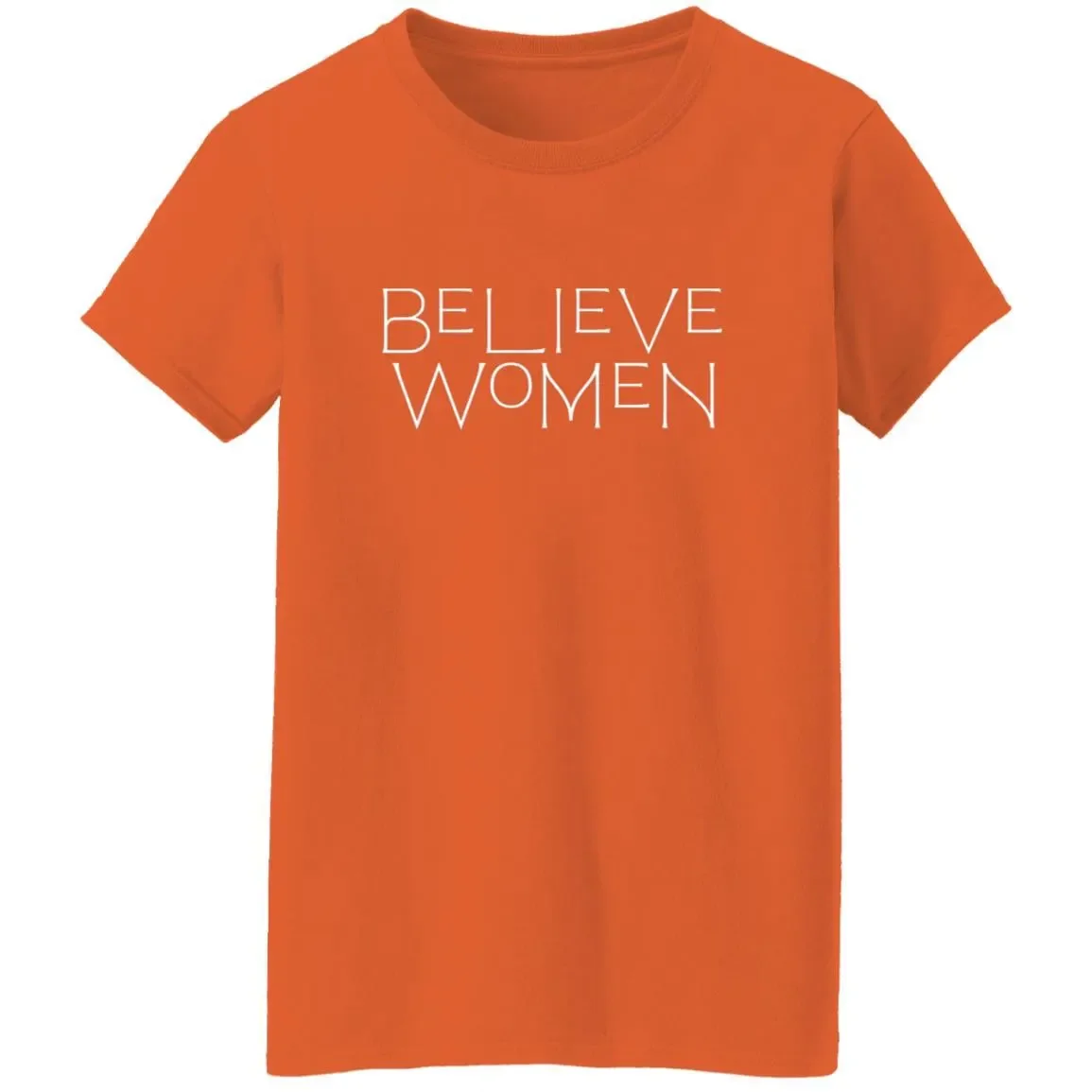 Believe Women T-Shirt In Orange.webp