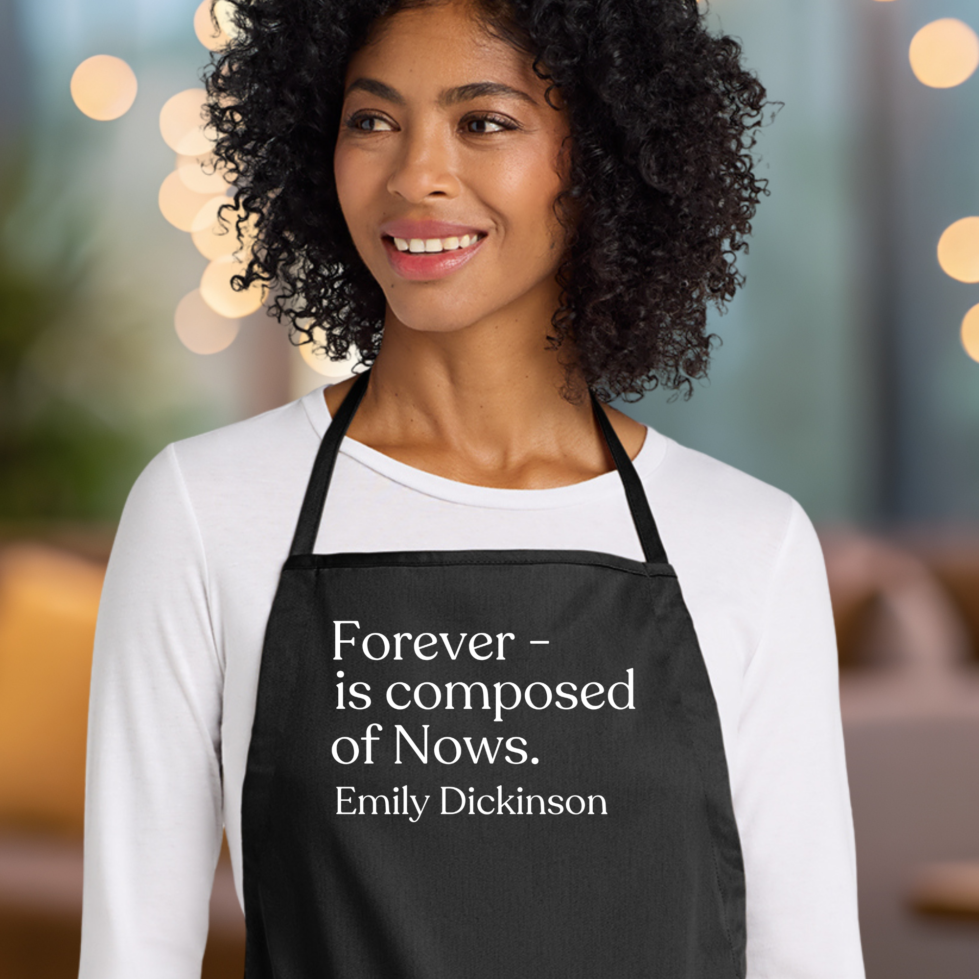 Emily Dickinson Quote Apron In Black.png