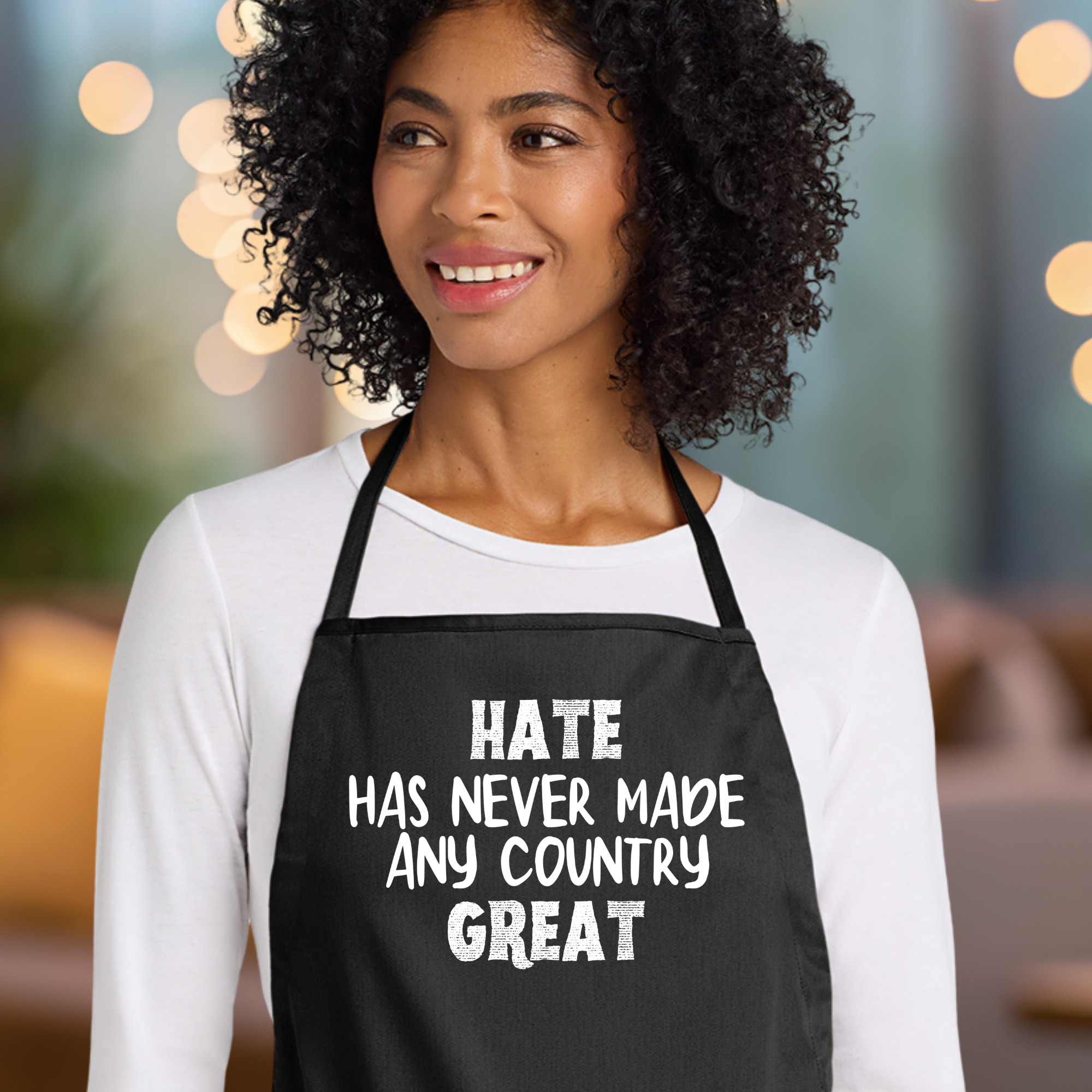 Hate Has Never Made any Country Great Apron in Black.png