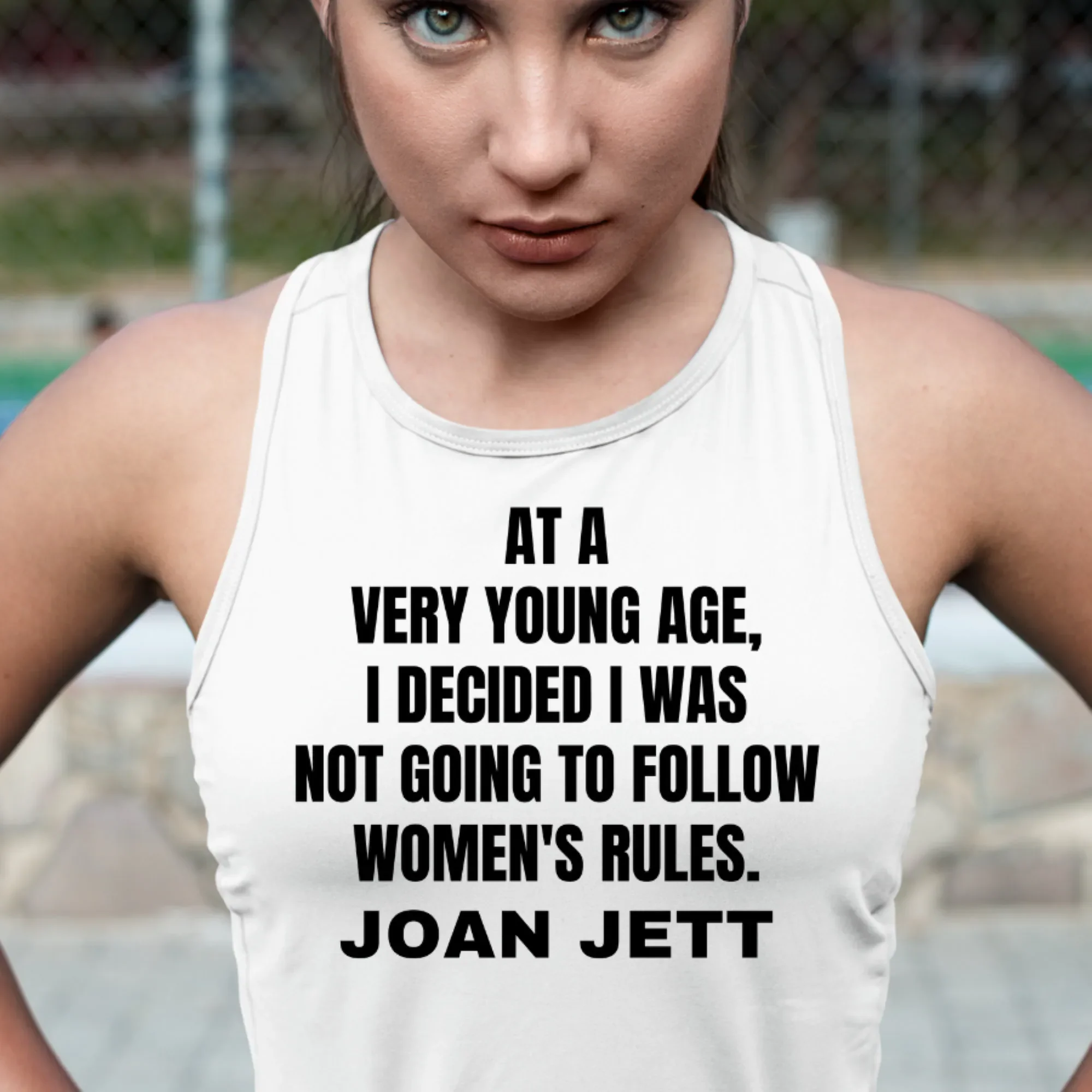 Joan Jett Quote Tank Top.webp