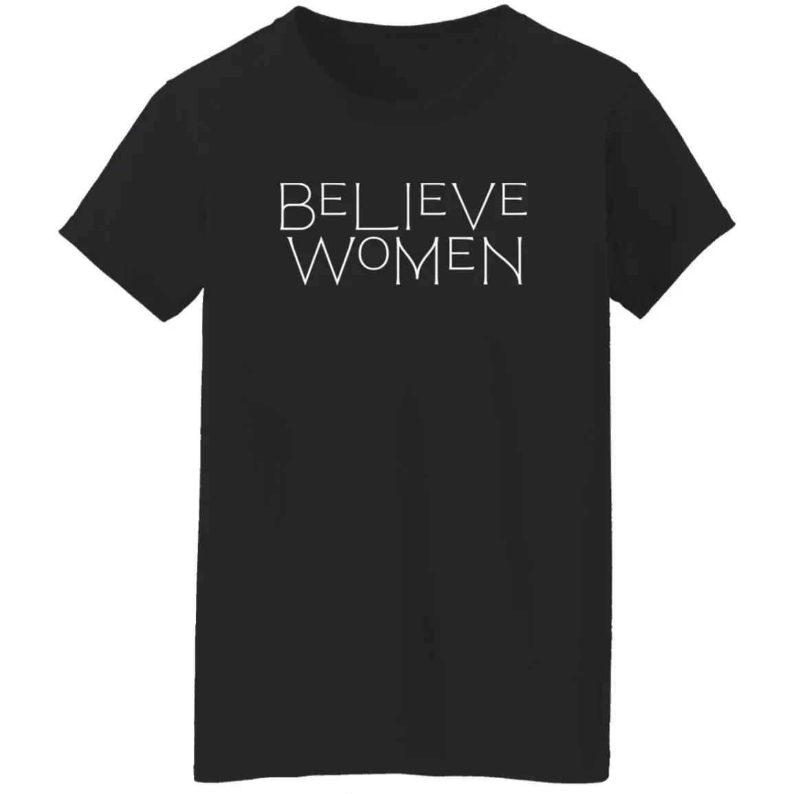 Believe Women T-Shirt In Black.webp