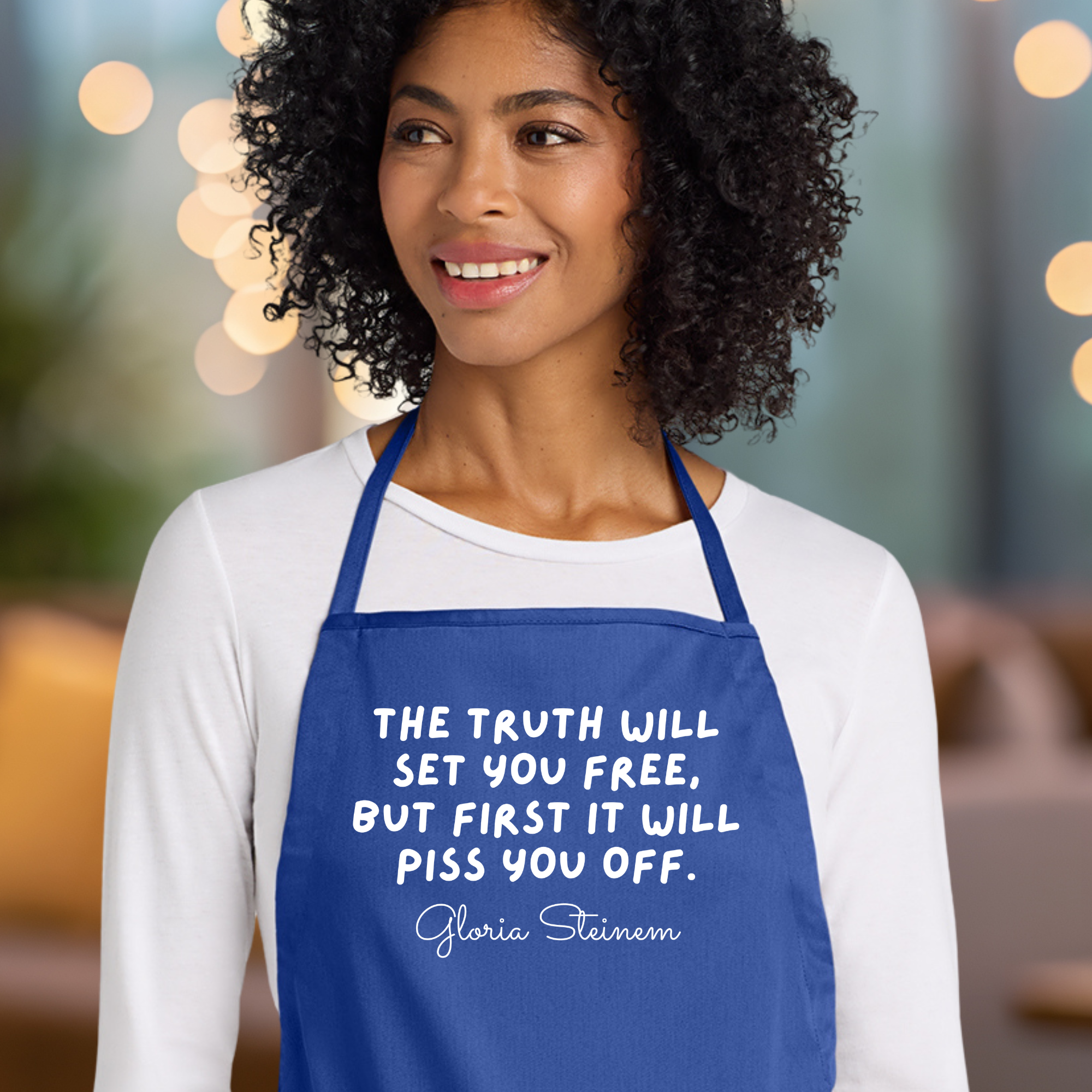 Gloria Steinem Quote Apron in Blue.png