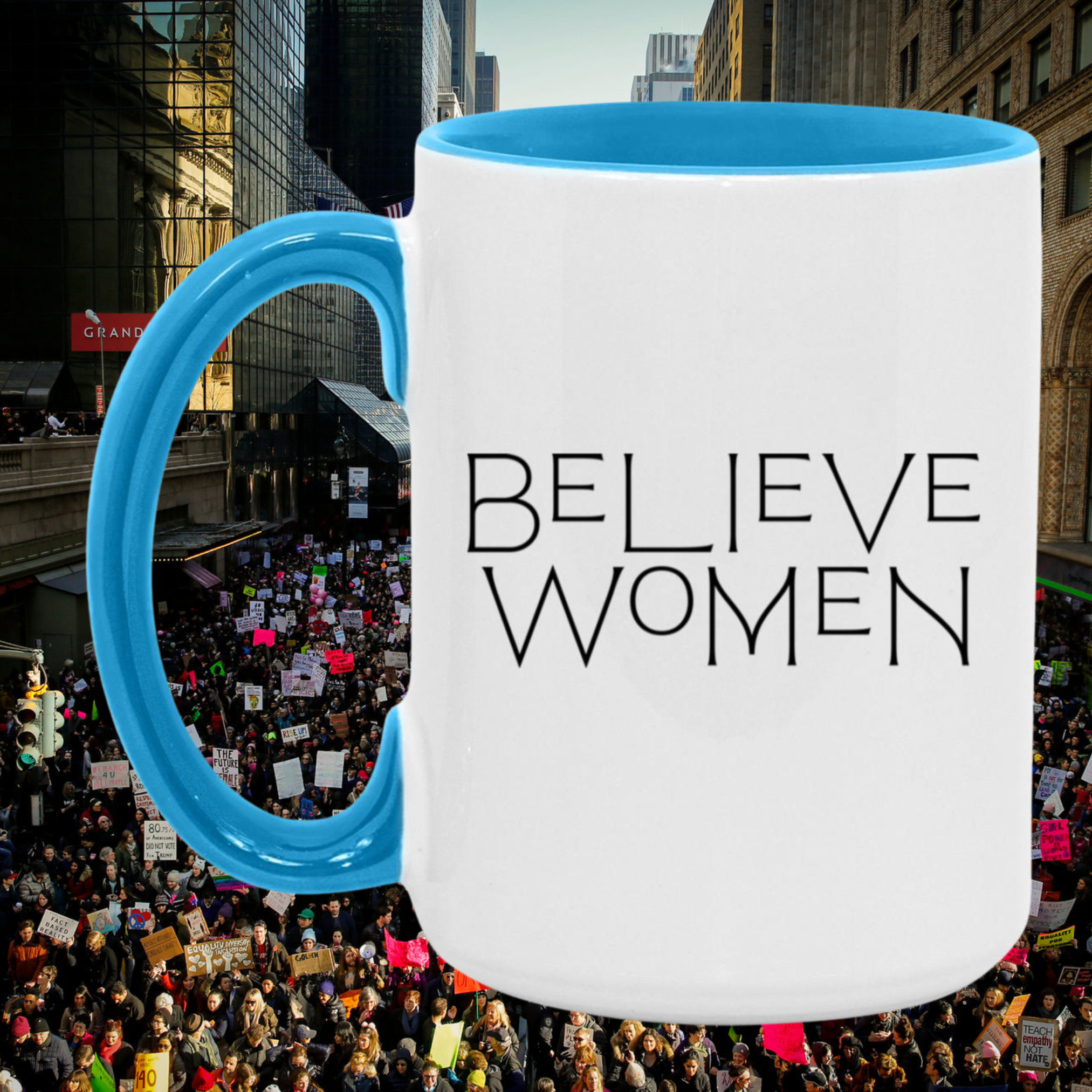 Believe Women Mug In Blue.png