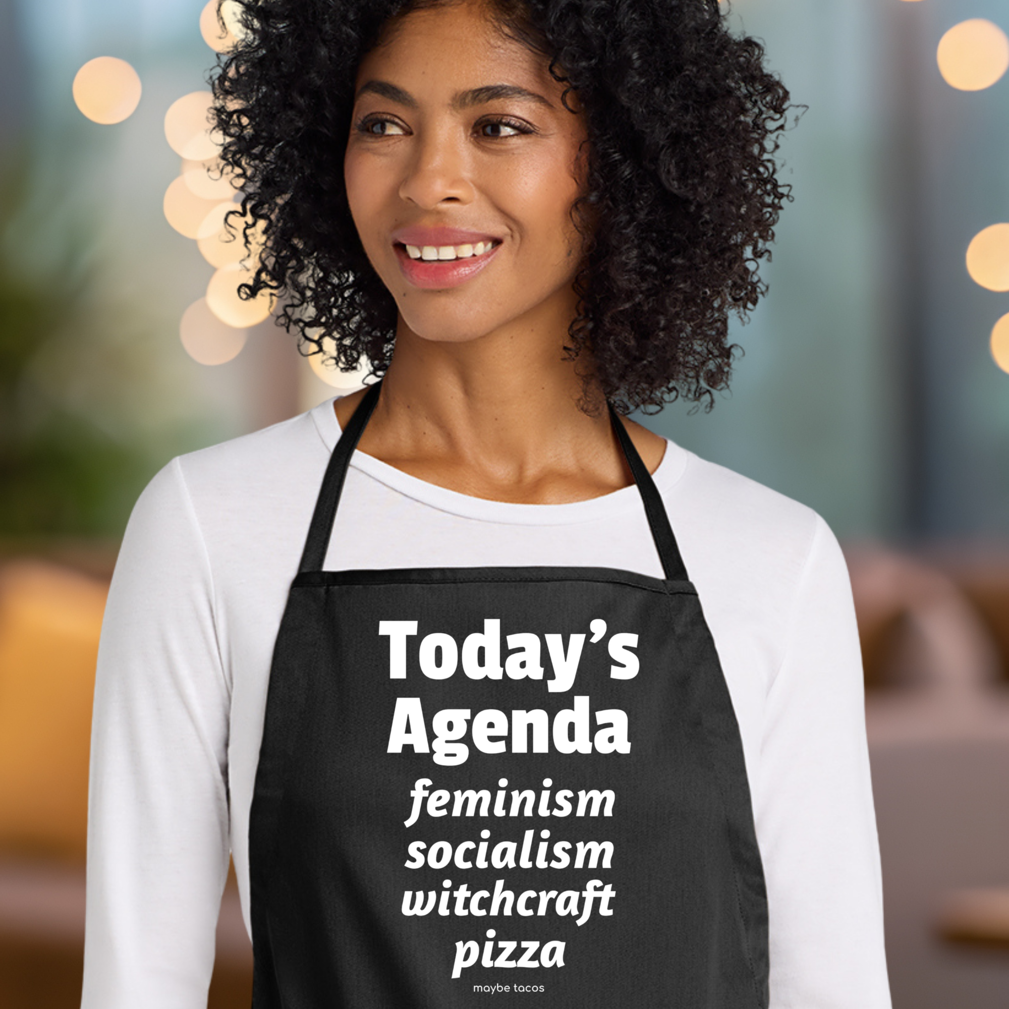 Today's Agenda Apron In Black.png