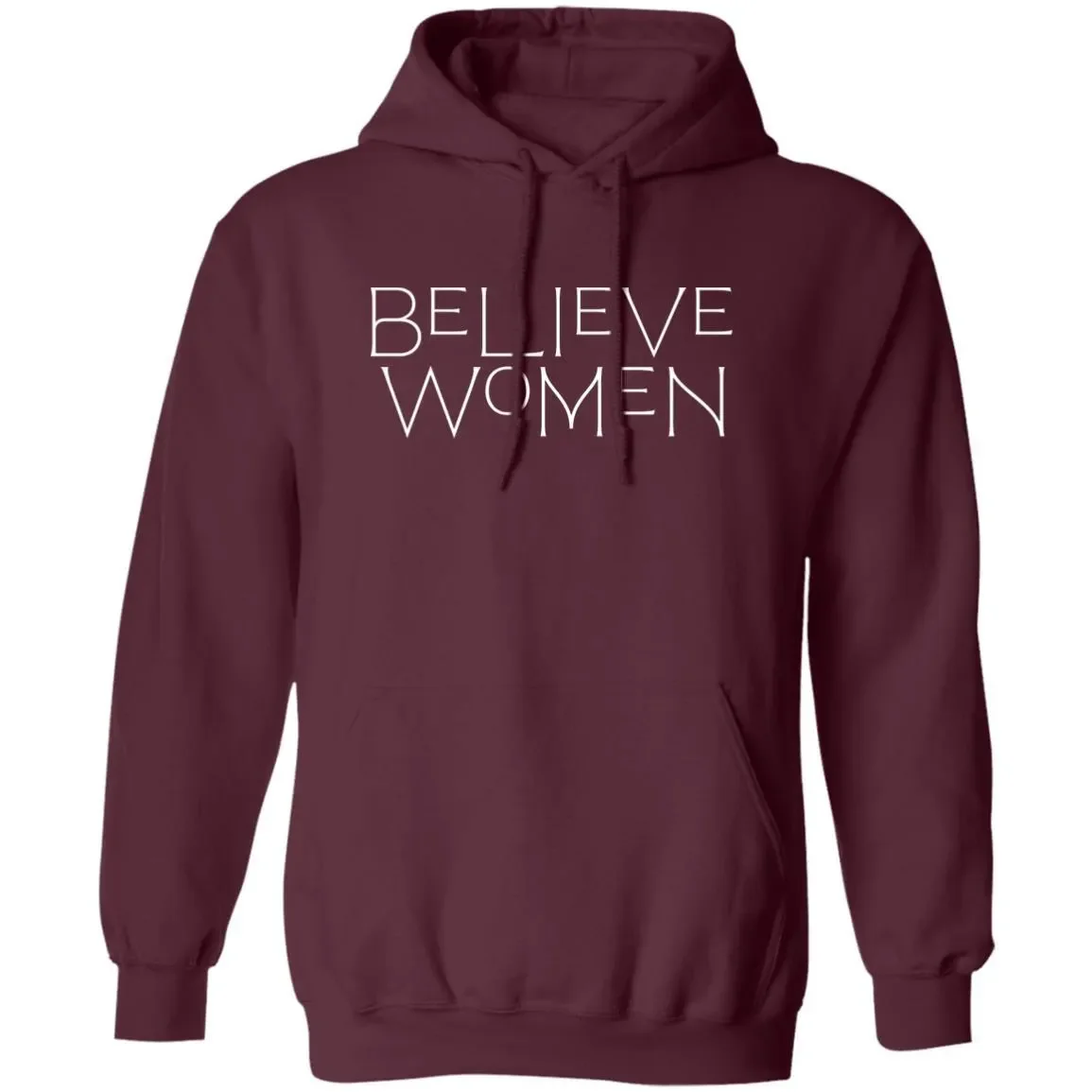 Believe Women Hoodie In Maroon.webp