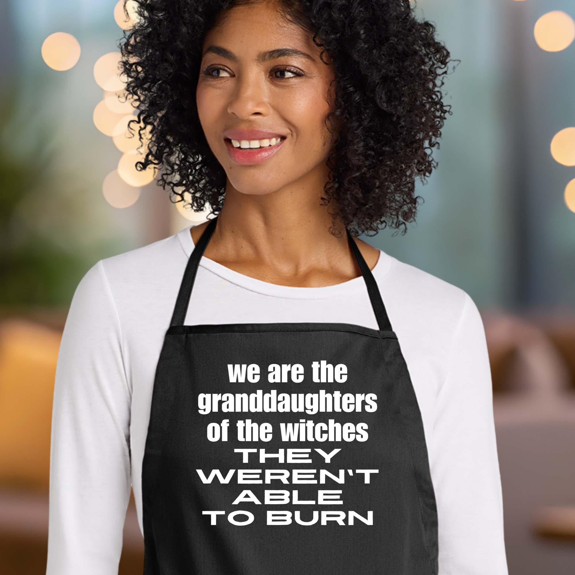 We Are The Granddaughters Apron In Black.png
