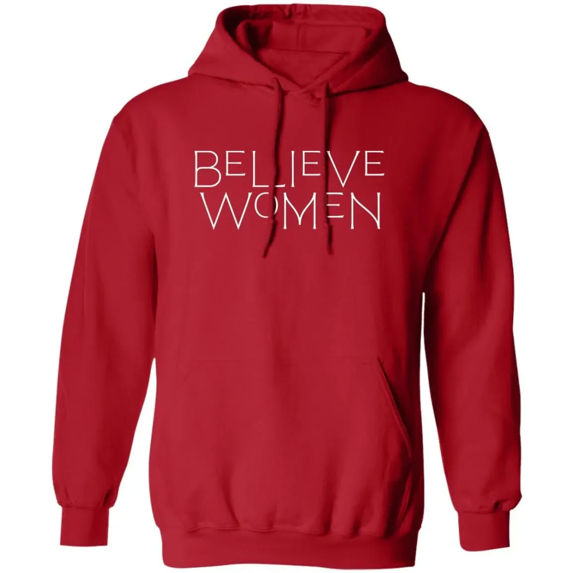Believe Women Hoodie In Red.webp