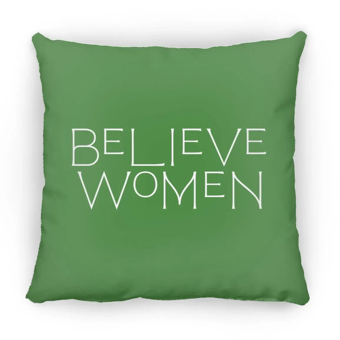 Believe Women Throw Pillow In Kelley Green.webp