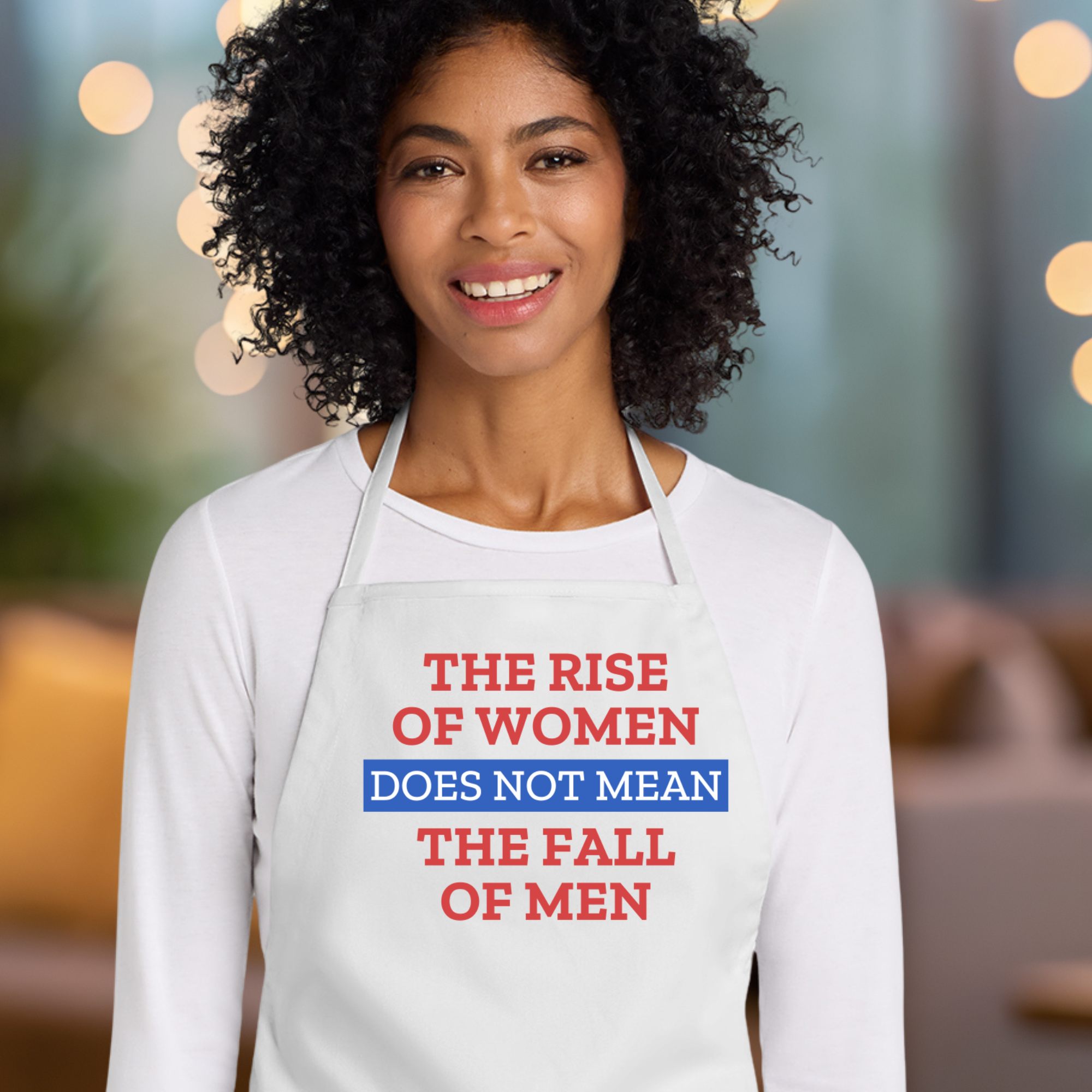 The Rise Of Women Apron in White.png