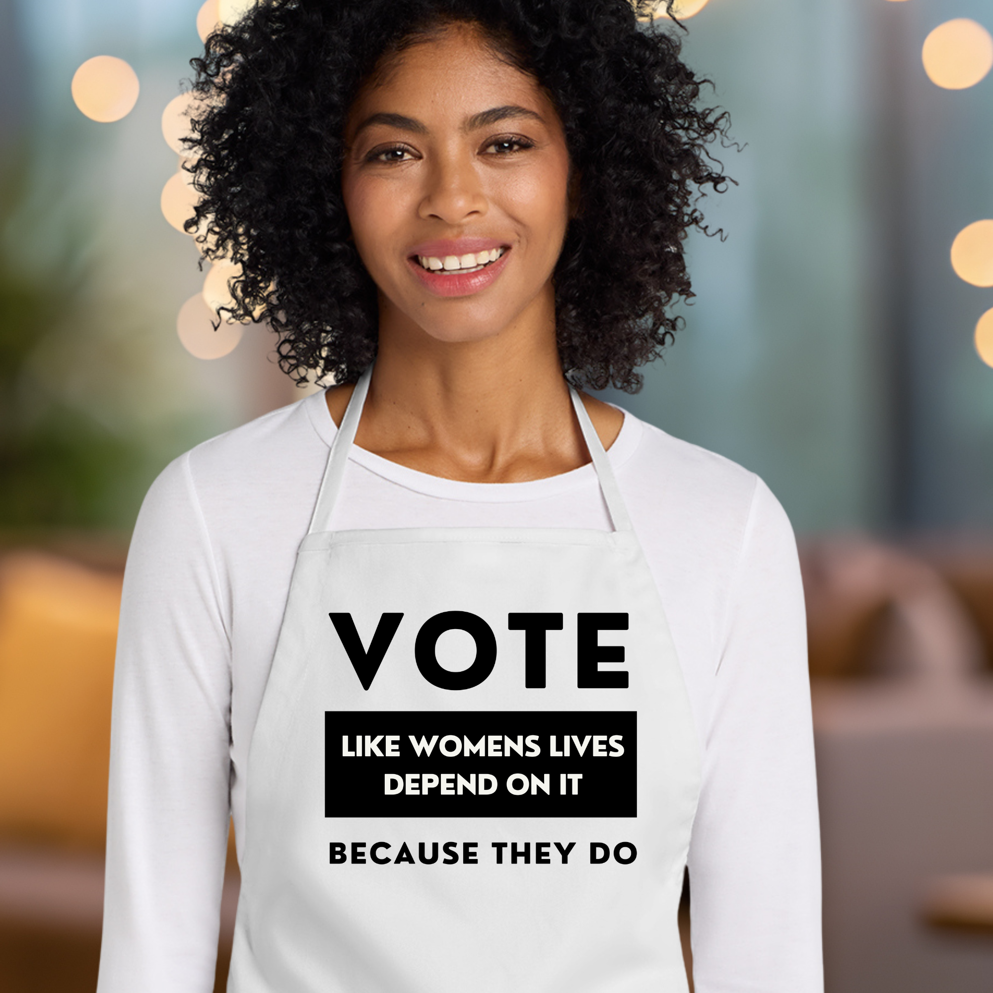 Vote Apron In Blue In White.png