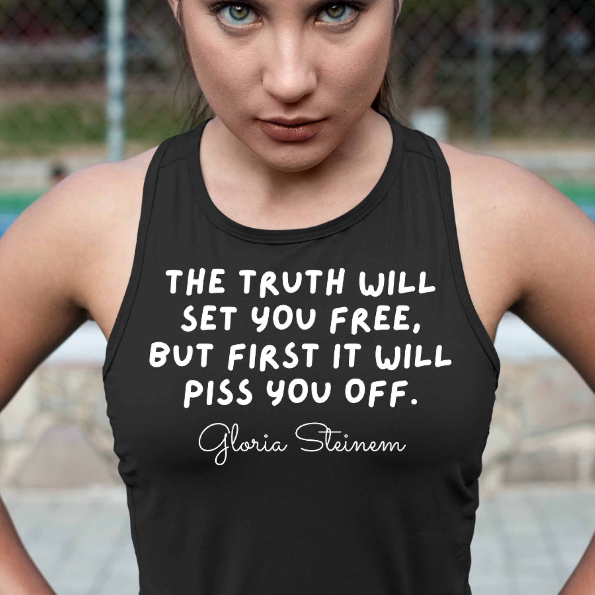 Gloria Steinem Quote Tank Top