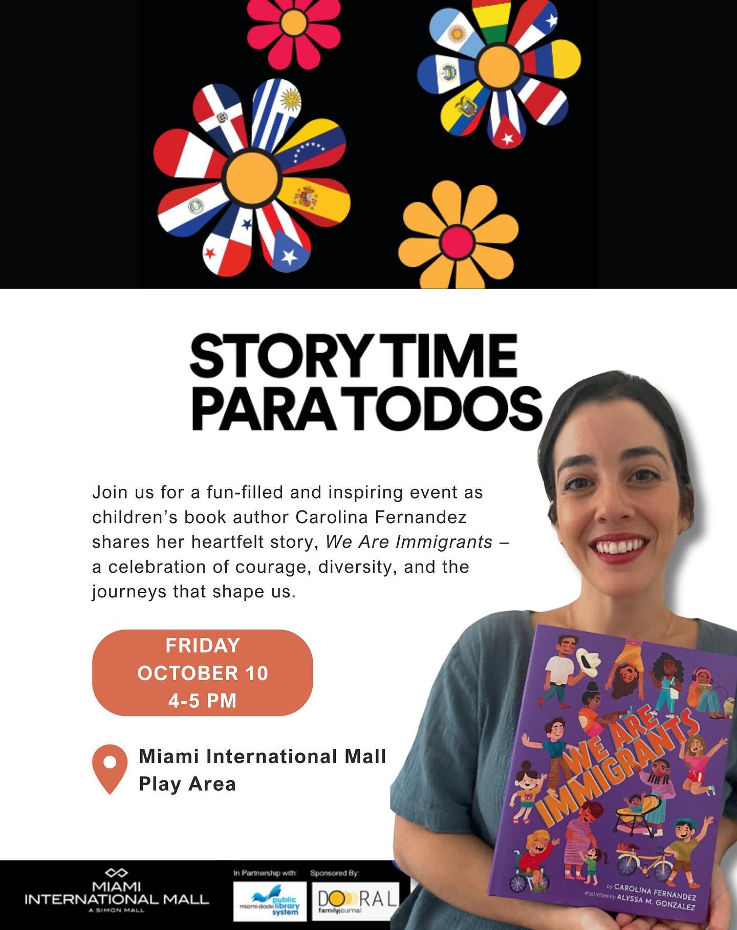 💛 Familia ☀️ &mdash; I&rsquo;m delighted and excited to invite you to TWO events coming up this weekend! I&rsquo;ll be reading We Are Immigrants and leading a fun activity for kiddos, all in celebration of our immigrant stories, neighbors, and herit