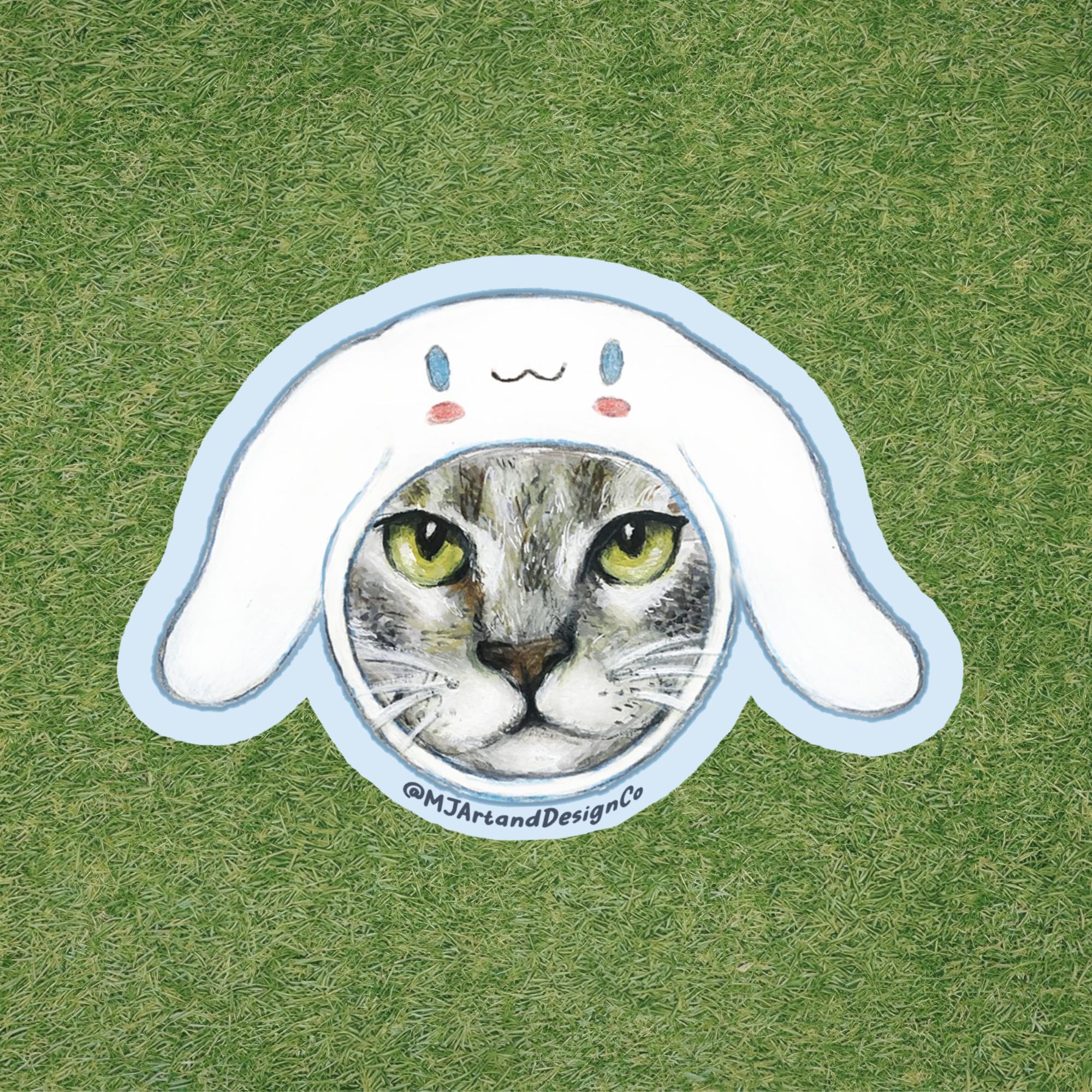 Cinnamorolll Cat Sticker