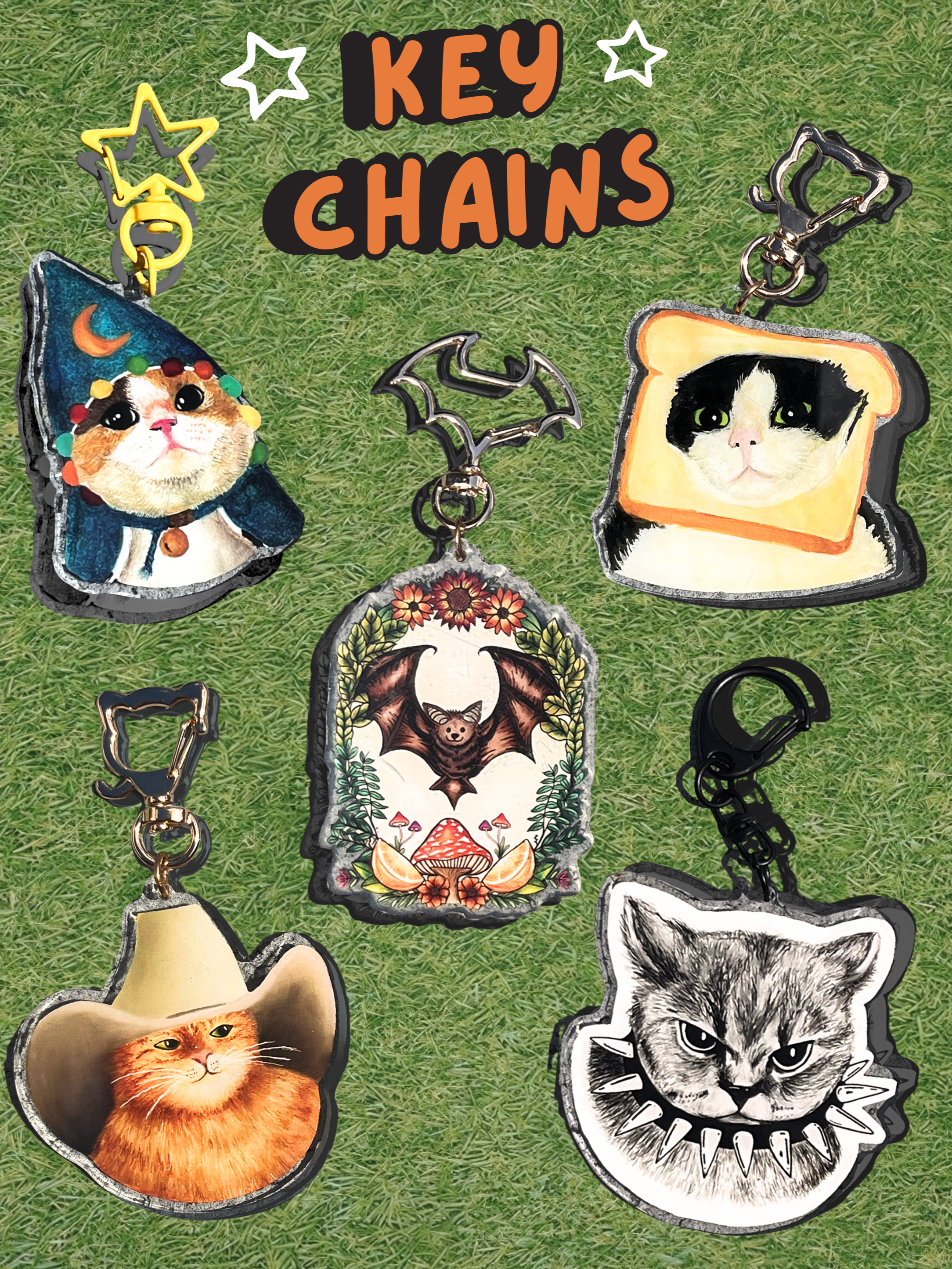 Cat Acrylic Key Chains