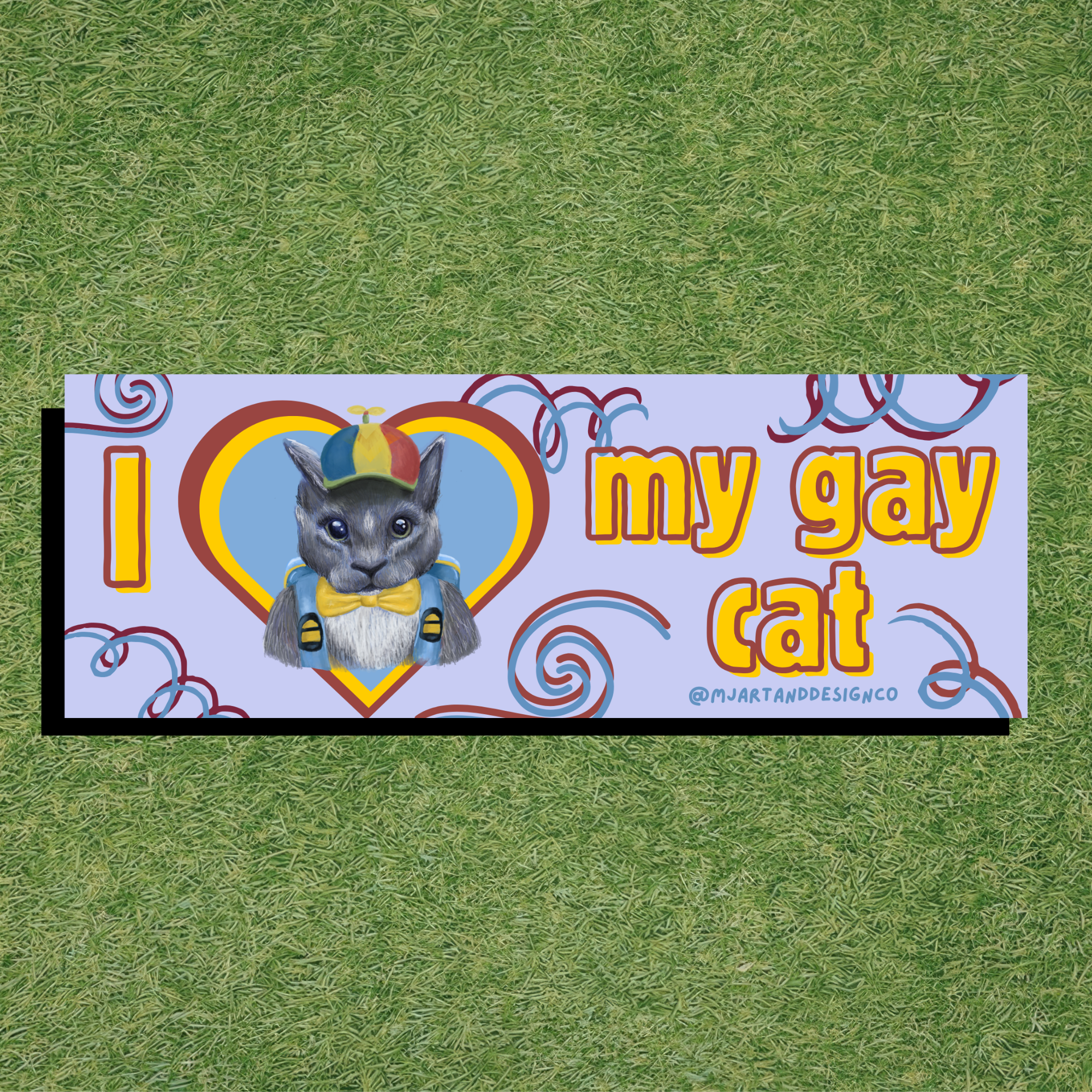 I Love My Gay Cat Bumper Sticker