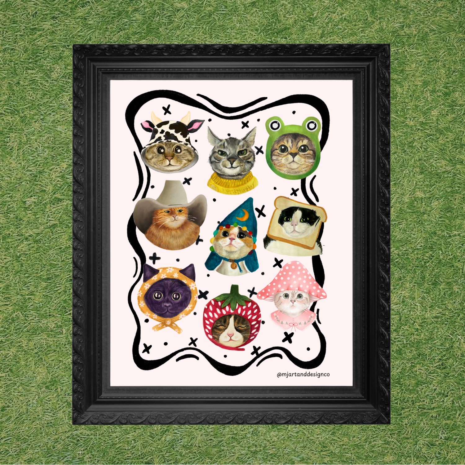 Cat Collage Art Print