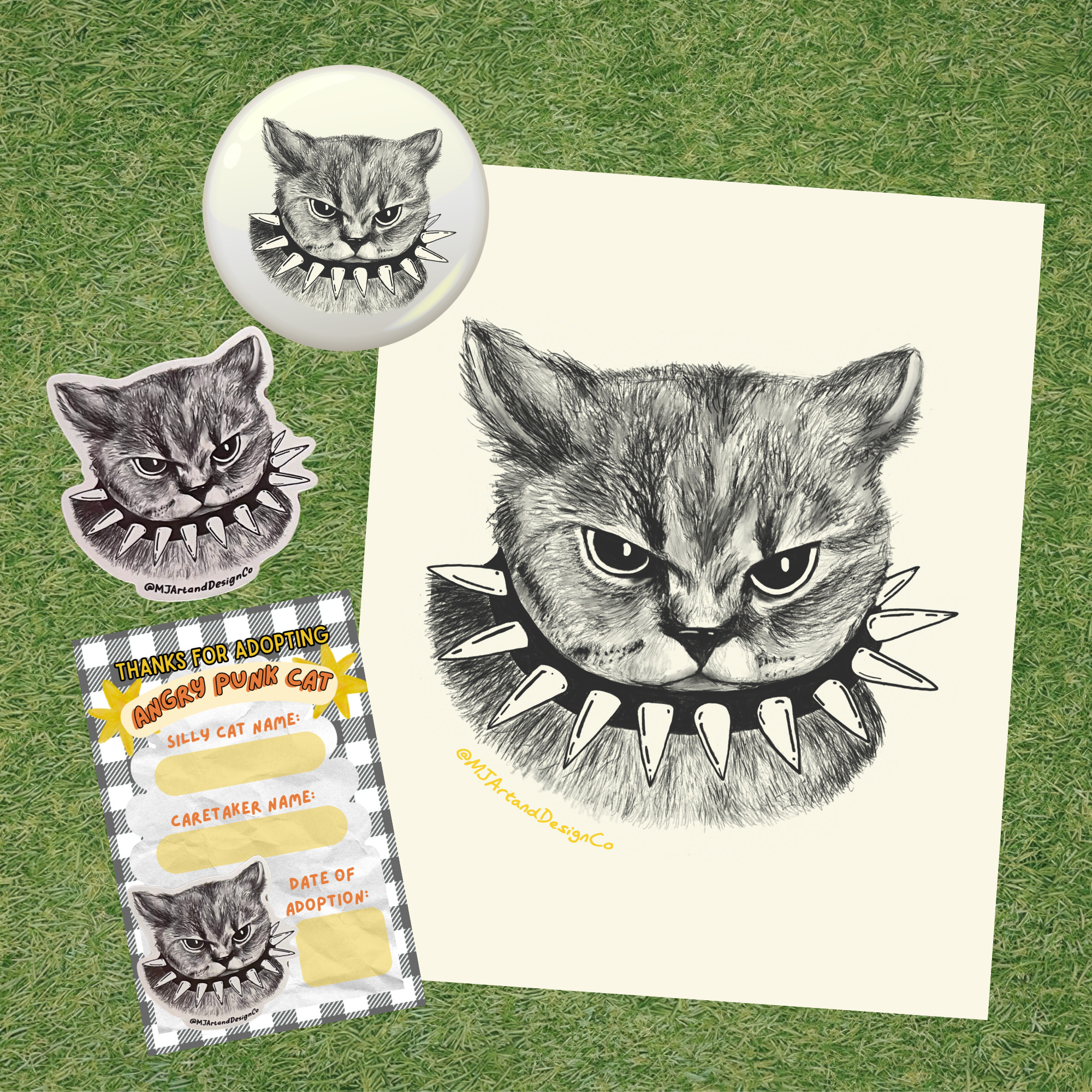 Angry Punk Cat Adoption Kit