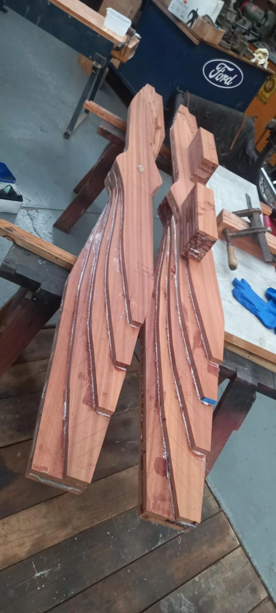 2x Sopwith Scout propeller blanks, ready for carving