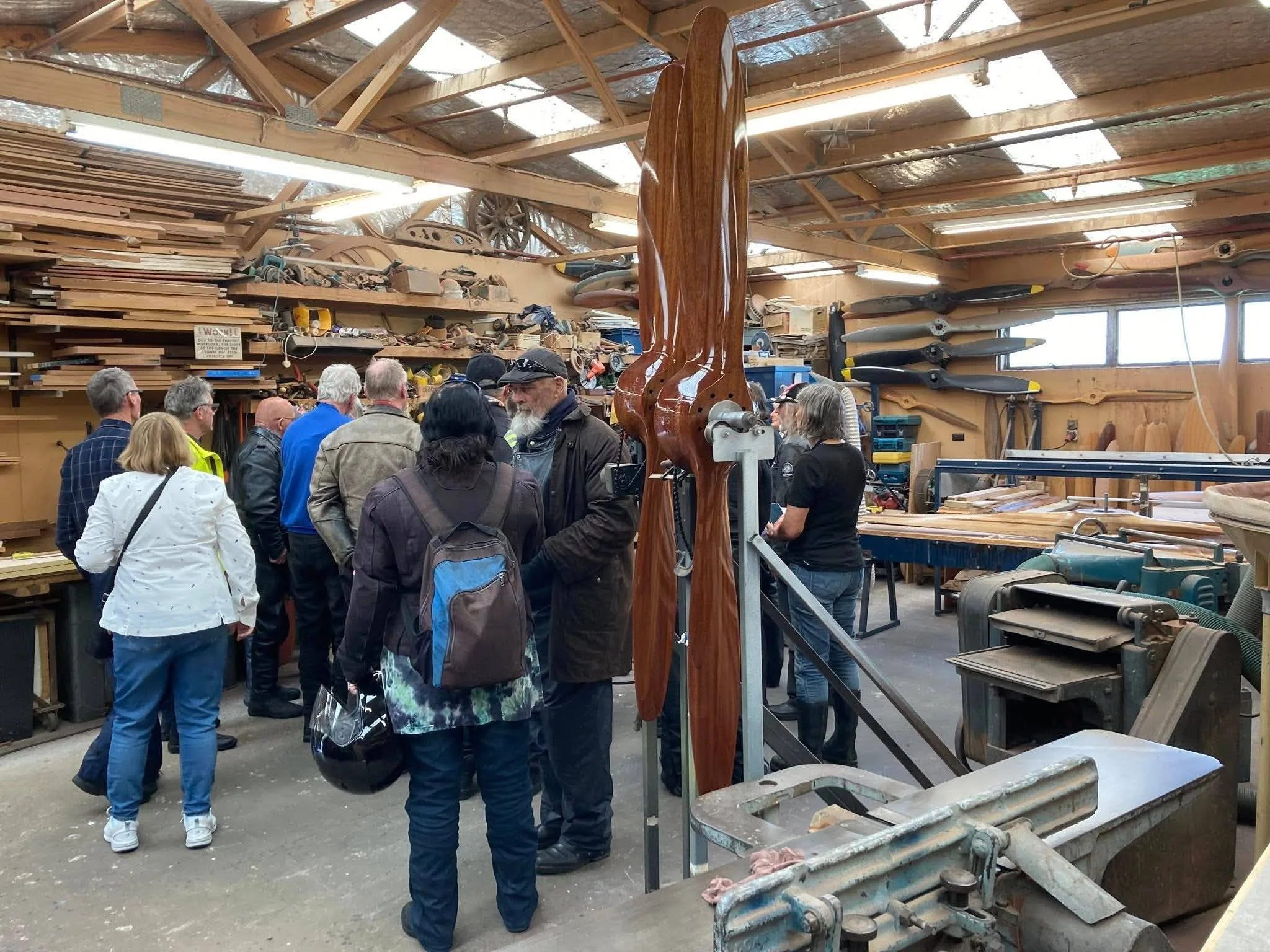 The BSA International Rally stopped in to visit Jeff in February 2026